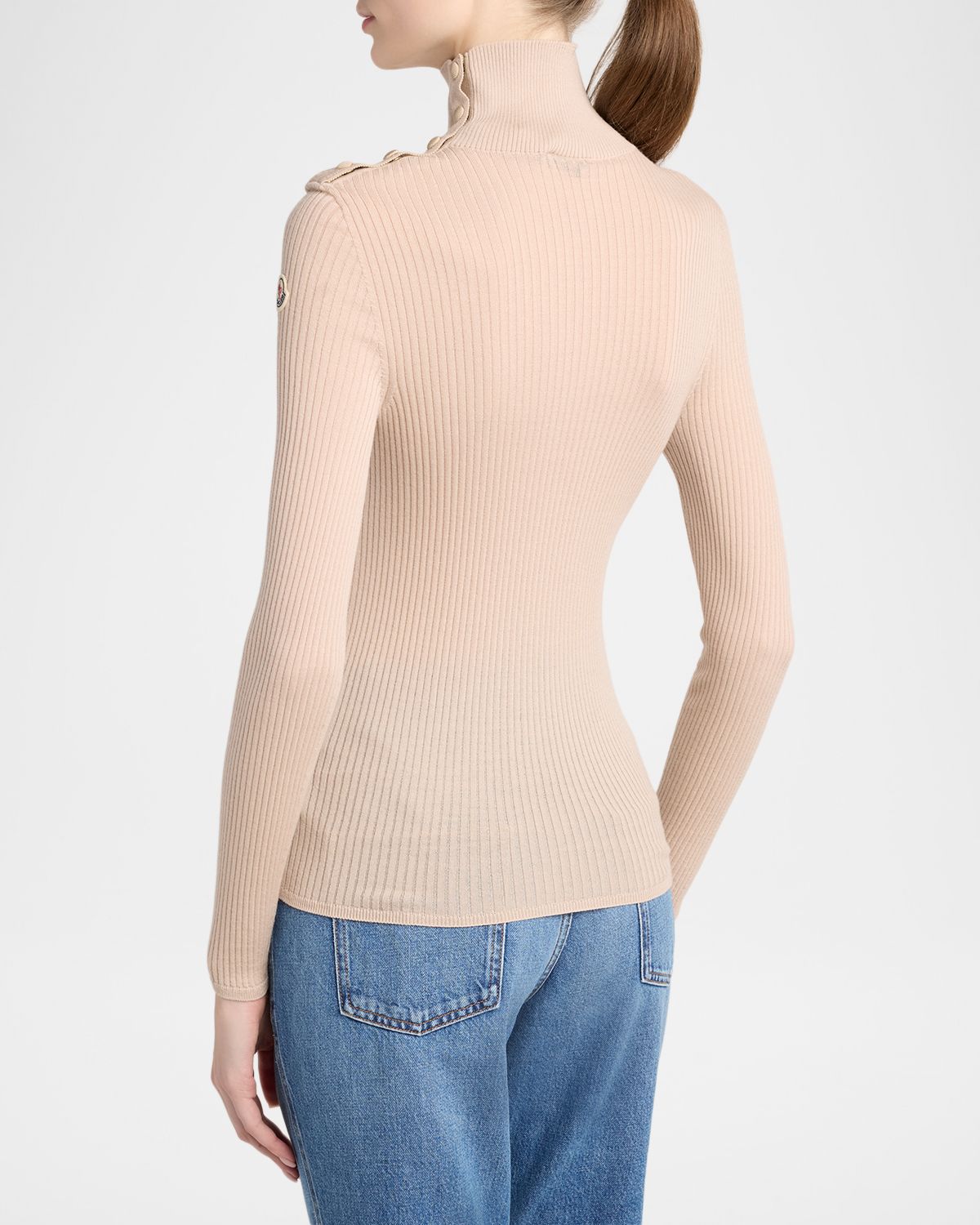 Moncler Ribbed Wool Turtleneck | Thumbnail 2 Moncler Ribbed Wool Turtleneck | Thumbnail 2