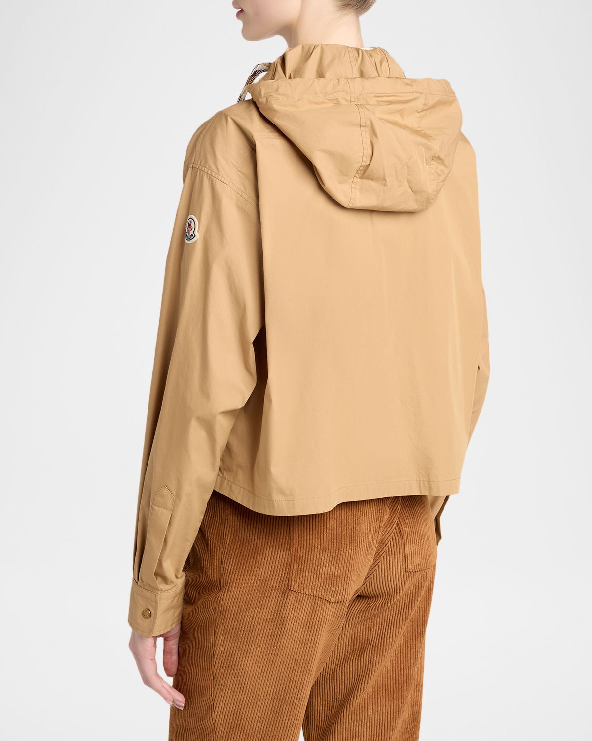 Moncler Cotton Blend Hooded Shirt Jacket | Thumbnail 3 Moncler Cotton Blend Hooded Shirt Jacket | Thumbnail 3
