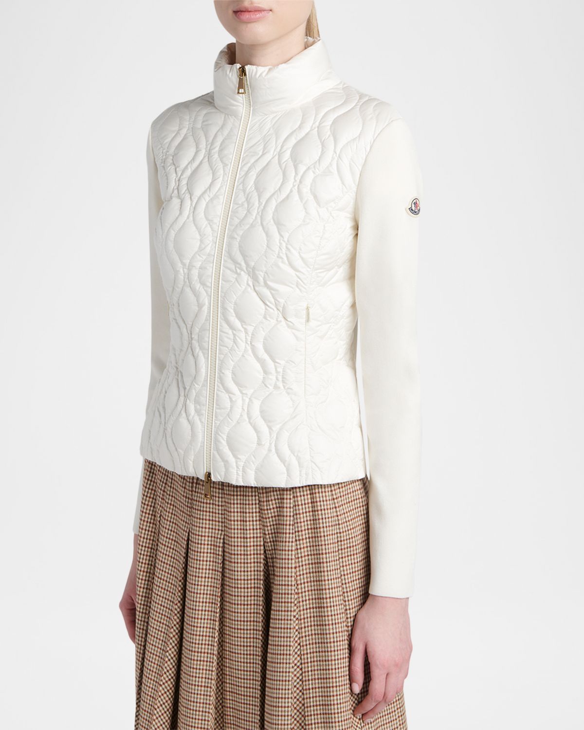 Moncler Cotton Padded Zip-Up Cardigan | Thumbnail 4 Moncler Cotton Padded Zip-Up Cardigan | Thumbnail 4