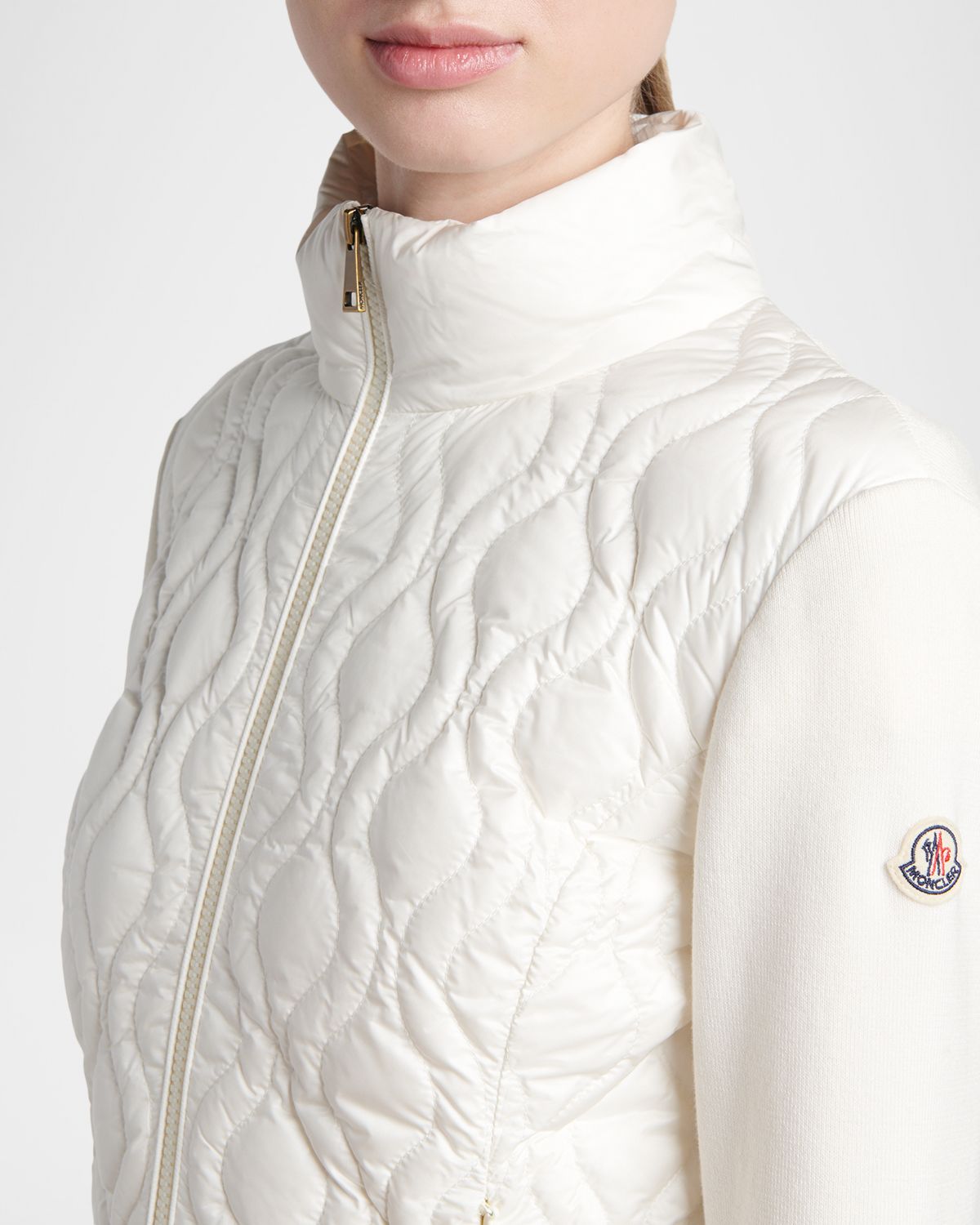Moncler Cotton Padded Zip-Up Cardigan | Thumbnail 5 Moncler Cotton Padded Zip-Up Cardigan | Thumbnail 5