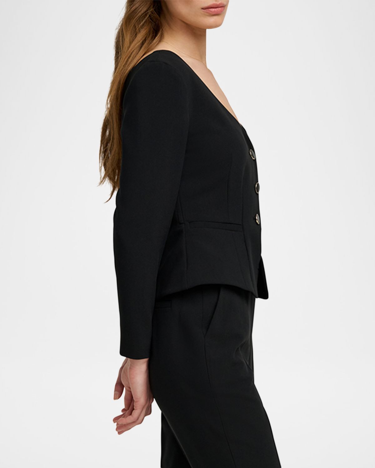 Favorite Daughter The Reveal Cropped Peplum Blazer | Thumbnail 4 Favorite Daughter The Reveal Cropped Peplum Blazer | Thumbnail 4