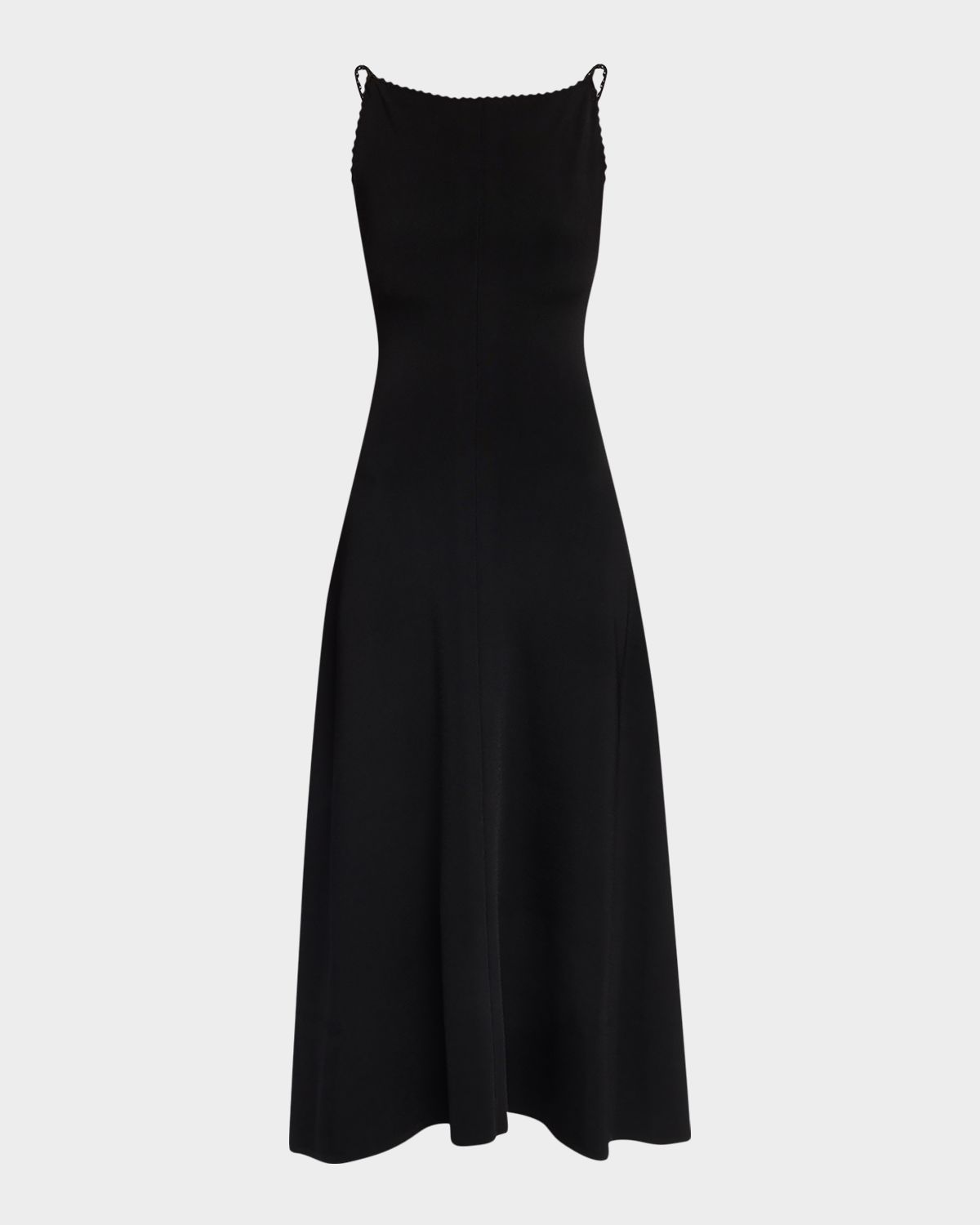 Theory Square-Neck Sleeveless Midi Dress