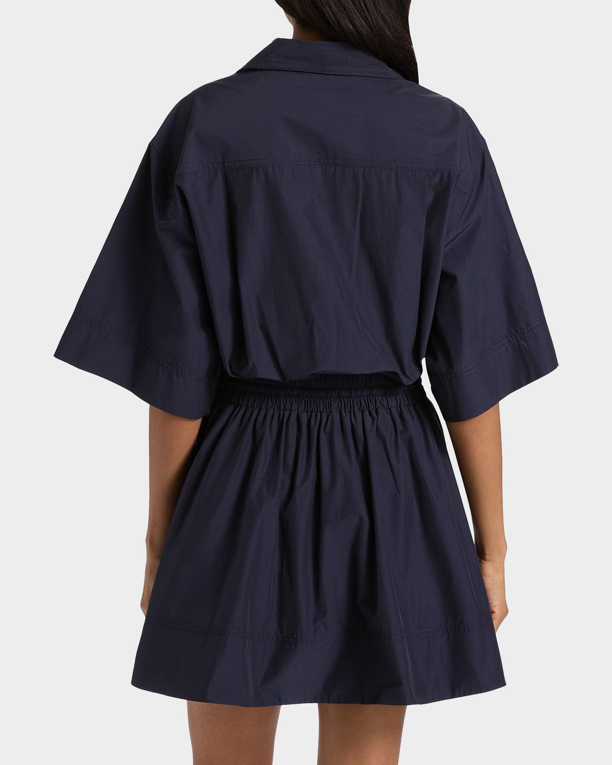 Derek Lam 10 Crosby Sabrina Cotton-Poplin Drawstring Mini Dress | Thumbnail 3 Derek Lam 10 Crosby Sabrina Cotton-Poplin Drawstring Mini Dress | Thumbnail 3