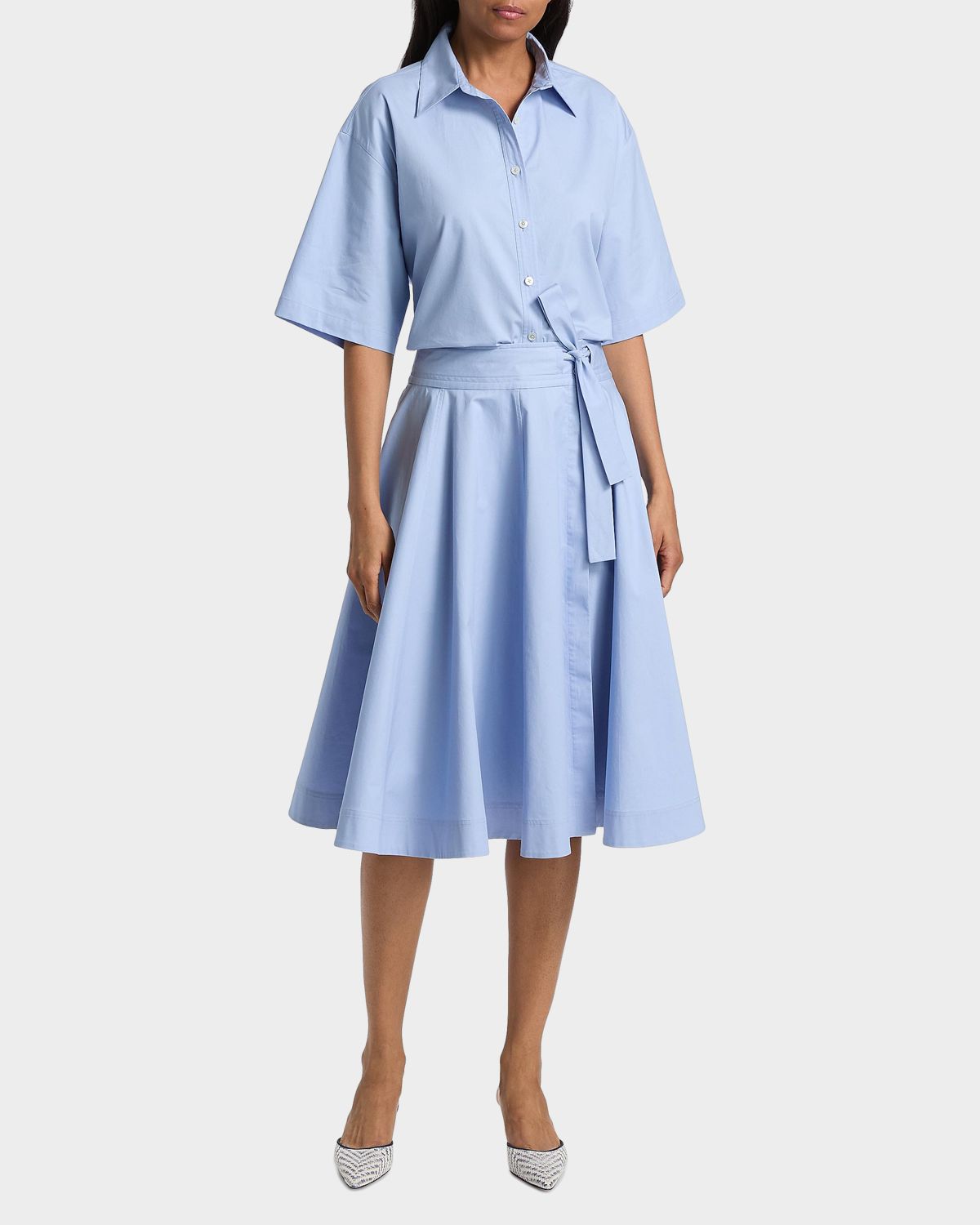 Derek Lam 10 Crosby Olivia Cotton Crop Shirt | Thumbnail 2 Derek Lam 10 Crosby Olivia Cotton Crop Shirt | Thumbnail 2