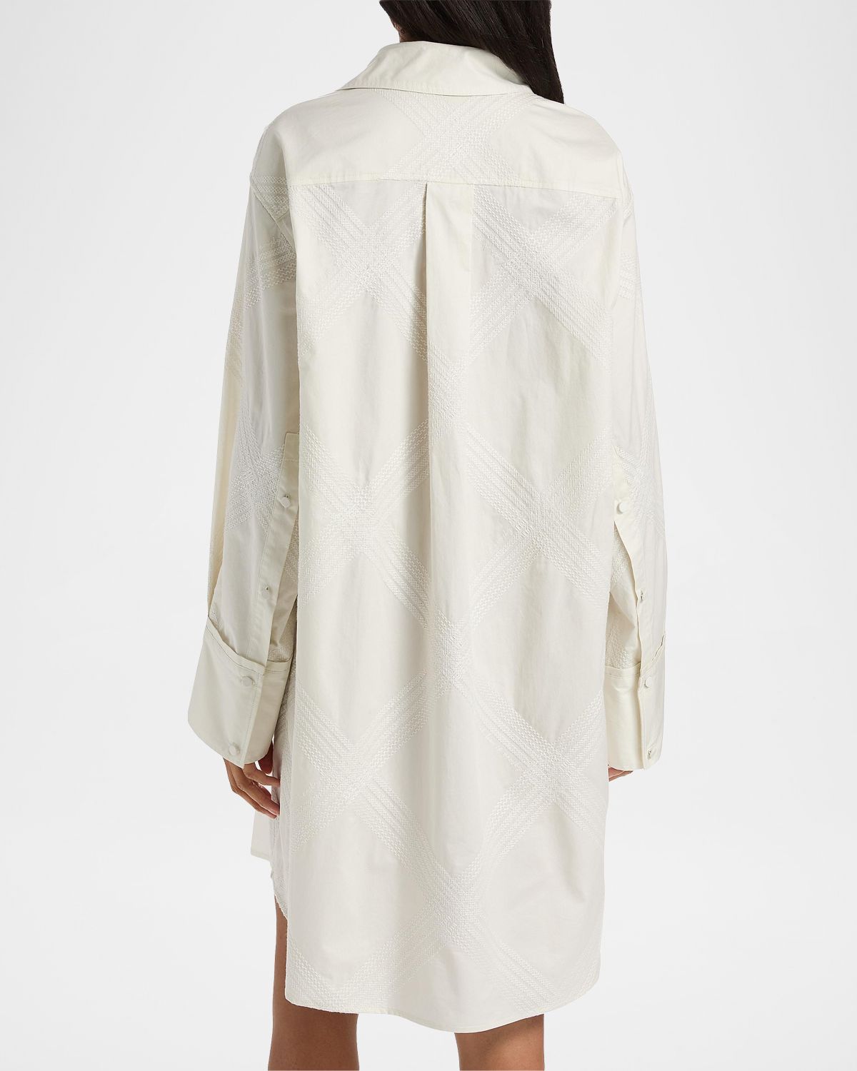 Derek Lam 10 Crosby Piper Embroidered Cotton-Blend Mini Shirtdress | Thumbnail 3 Derek Lam 10 Crosby Piper Embroidered Cotton-Blend Mini Shirtdress | Thumbnail 3