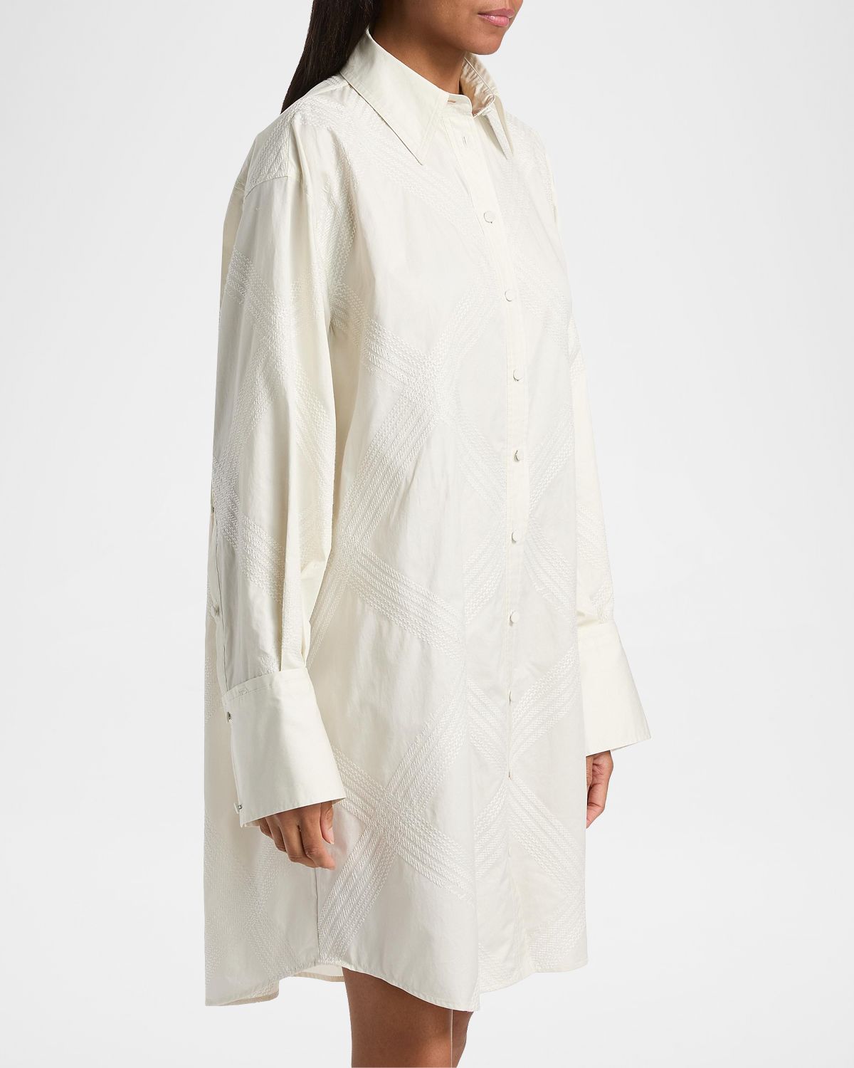 Derek Lam 10 Crosby Piper Embroidered Cotton-Blend Mini Shirtdress | Thumbnail 7 Derek Lam 10 Crosby Piper Embroidered Cotton-Blend Mini Shirtdress | Thumbnail 7