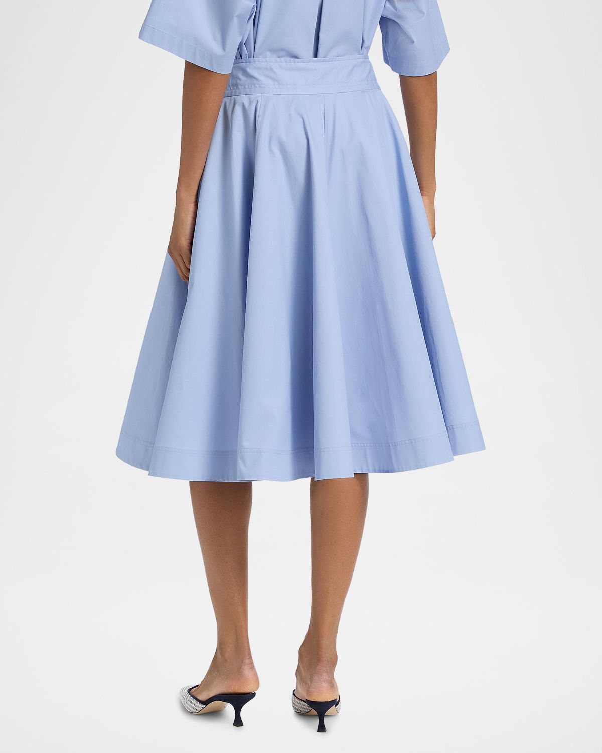 Derek Lam 10 Crosby Sage Cotton-Twill Wrap Skirt | Thumbnail 3 Derek Lam 10 Crosby Sage Cotton-Twill Wrap Skirt | Thumbnail 3