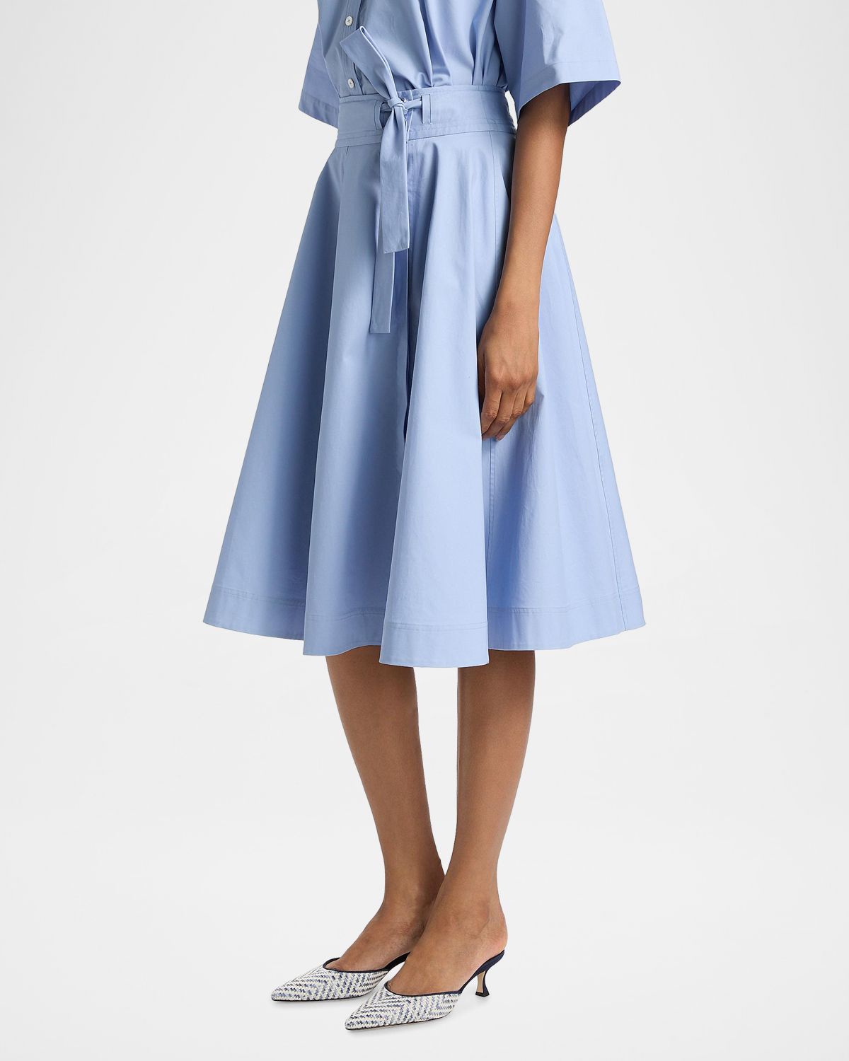 Derek Lam 10 Crosby Sage Cotton-Twill Wrap Skirt | Thumbnail 7 Derek Lam 10 Crosby Sage Cotton-Twill Wrap Skirt | Thumbnail 7