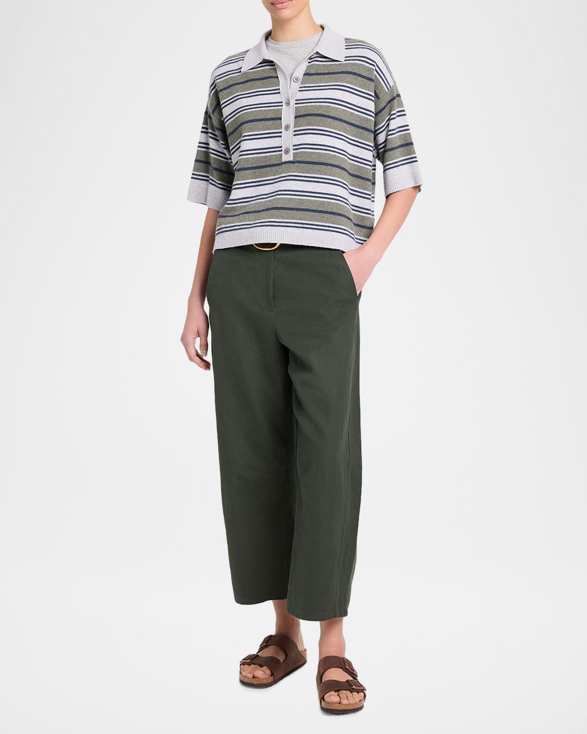 TWP Striped Cashmere Polo Sweater | Thumbnail 5 TWP Striped Cashmere Polo Sweater | Thumbnail 5