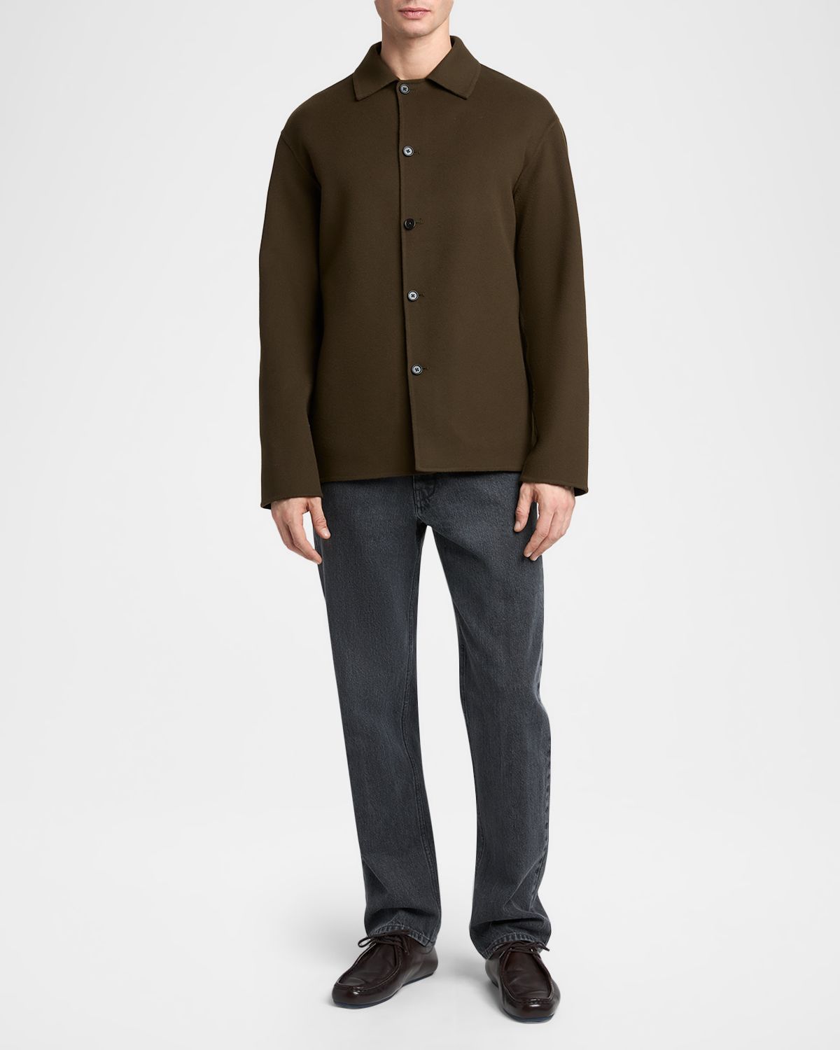 Jil Sander Men 's Wool and Cashmere Shirt Jacket | Thumbnail 2 Jil Sander Men 's Wool and Cashmere Shirt Jacket | Thumbnail 2