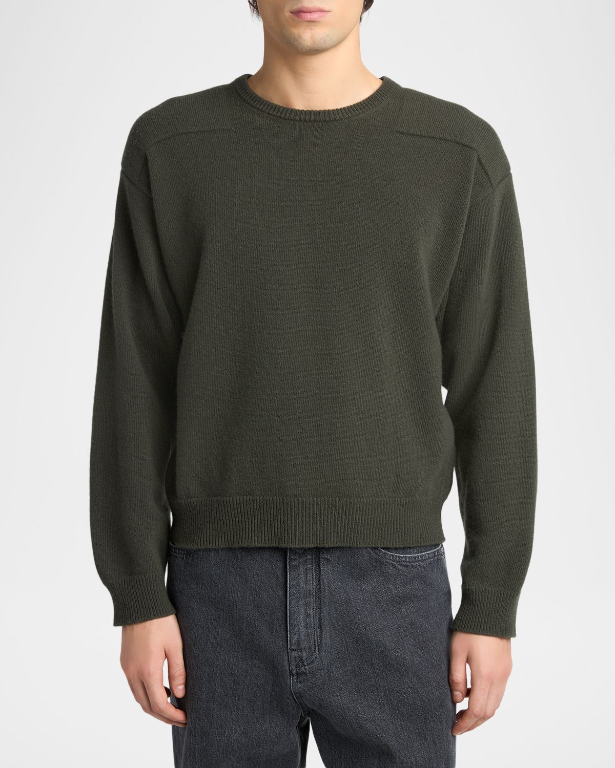 Jil Sander Men 's Wool-Blend Crewneck Sweater | Thumbnail 4 Jil Sander Men 's Wool-Blend Crewneck Sweater | Thumbnail 4