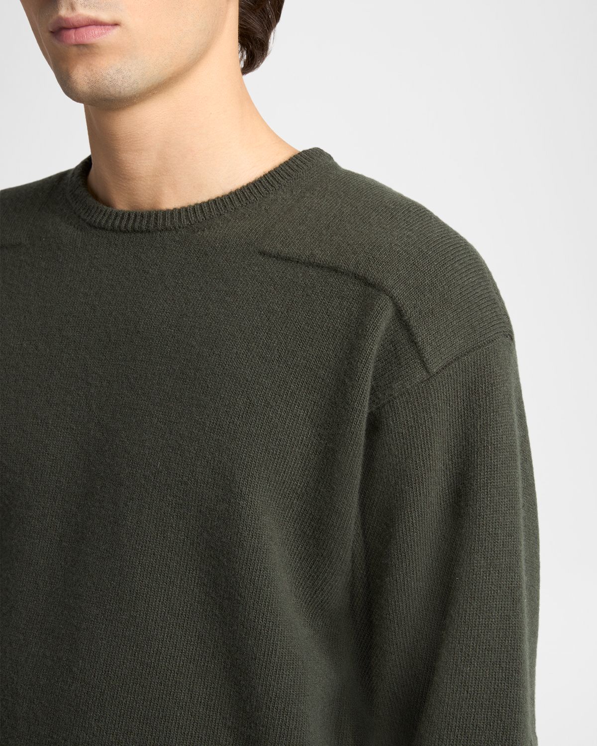 Jil Sander Men 's Wool-Blend Crewneck Sweater | Thumbnail 5 Jil Sander Men 's Wool-Blend Crewneck Sweater | Thumbnail 5