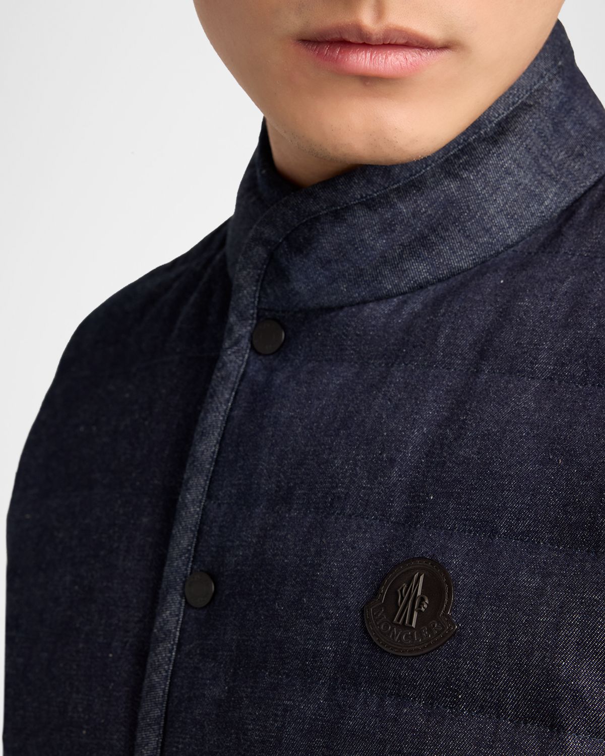 Moncler Men 's Liorane Denim Down Vest | Thumbnail 5 Moncler Men 's Liorane Denim Down Vest | Thumbnail 5