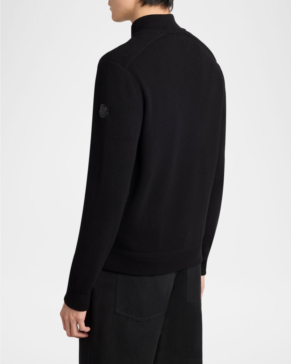 Moncler Men 's Padded Crêpe Cotton Full-Zip Cardigan | Thumbnail 3 Moncler Men 's Padded Crêpe Cotton Full-Zip Cardigan | Thumbnail 3
