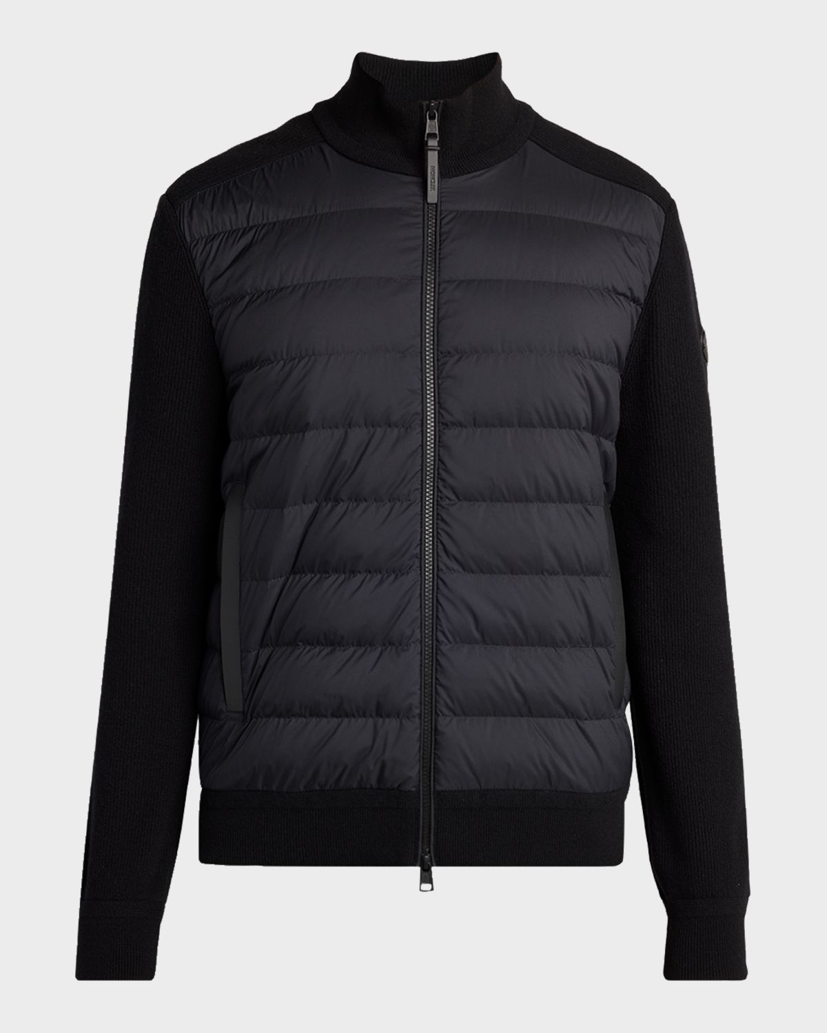 Moncler Men 's Padded Crêpe Cotton Full-Zip Cardigan