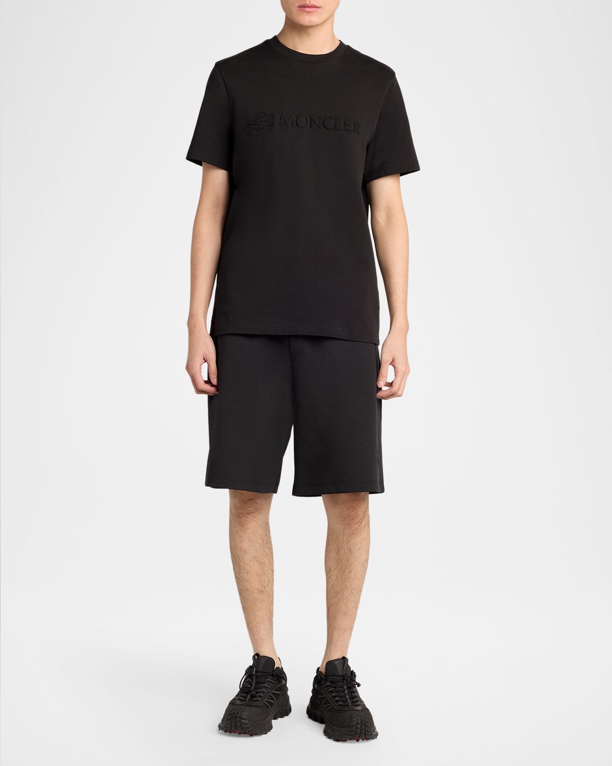 Moncler Men 's Wide-Leg Stretch Cotton Shorts | Thumbnail 2 Moncler Men 's Wide-Leg Stretch Cotton Shorts | Thumbnail 2