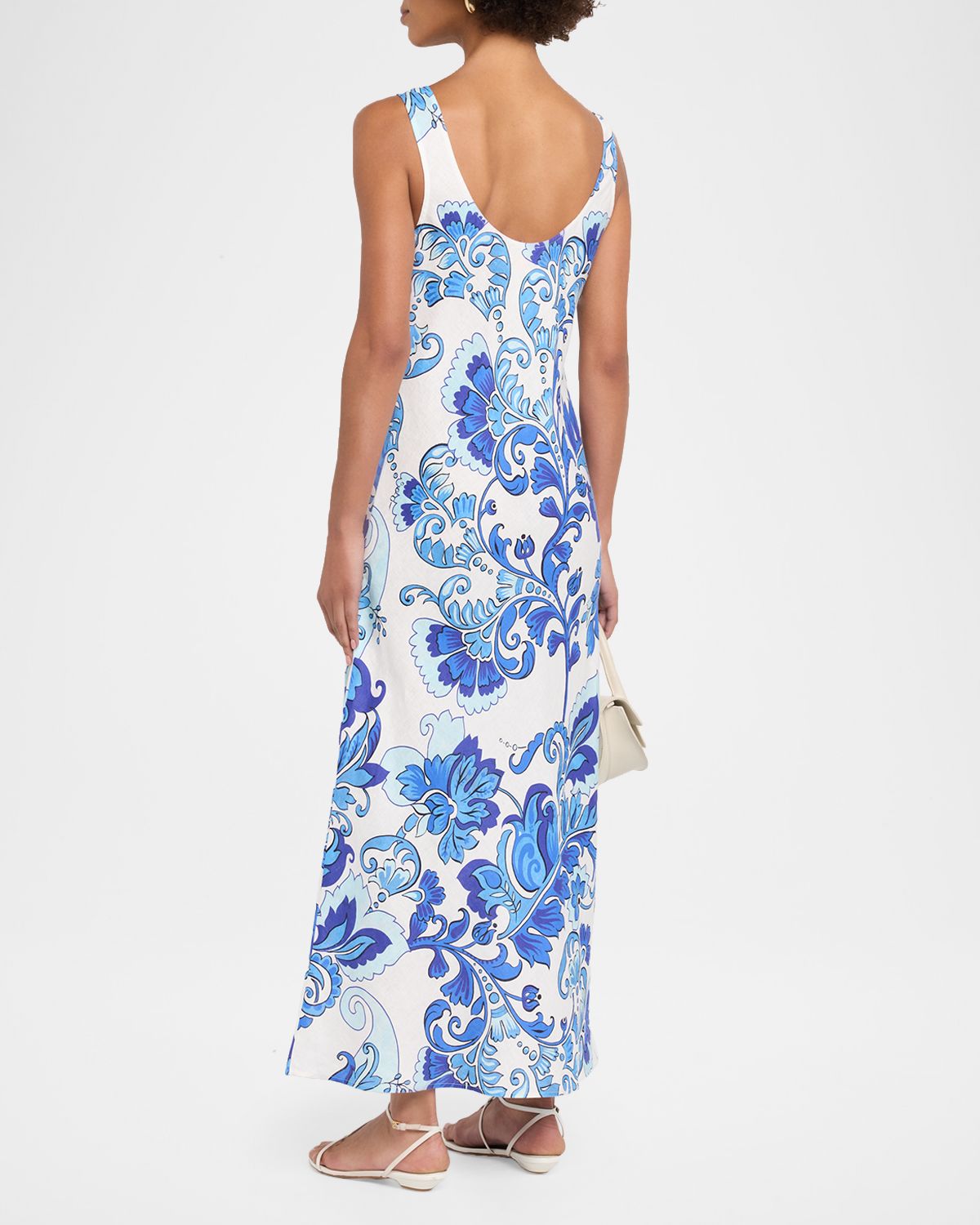 Johnny Was Floral Bias-Cut Linen Tank Dress | Thumbnail 3 Johnny Was Floral Bias-Cut Linen Tank Dress | Thumbnail 3