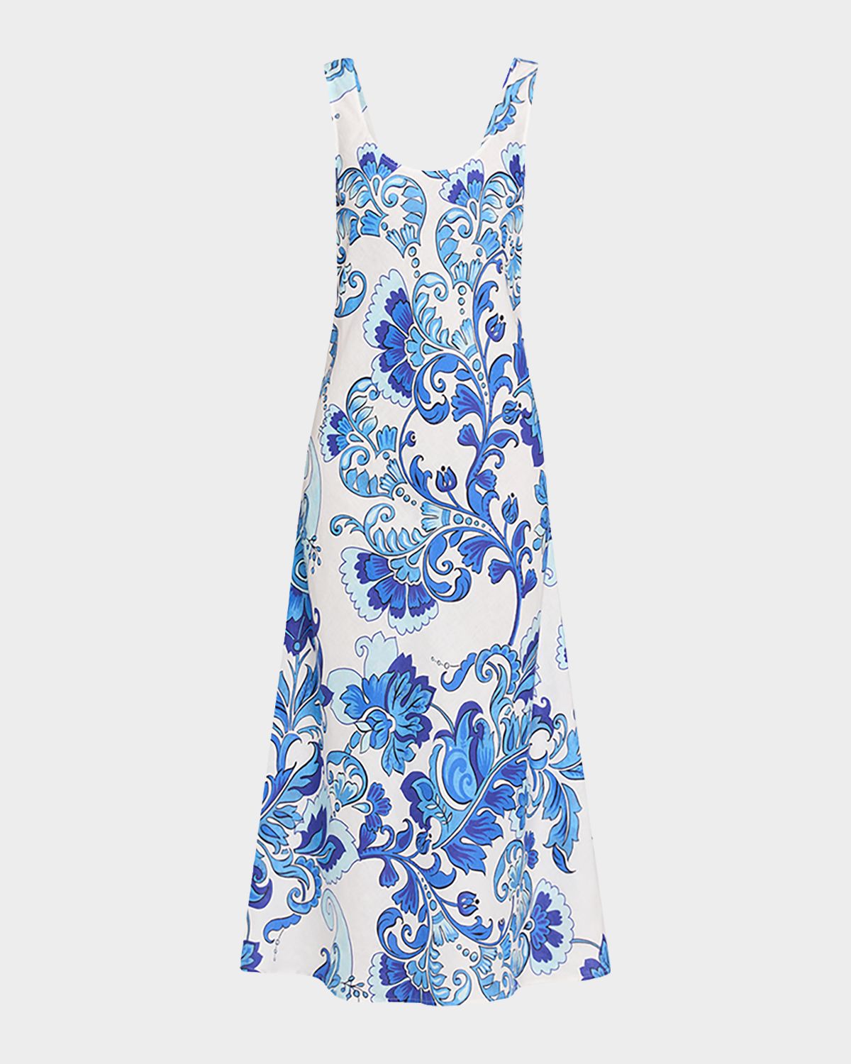 Johnny Was Embroidered Floral Linen Tank Top