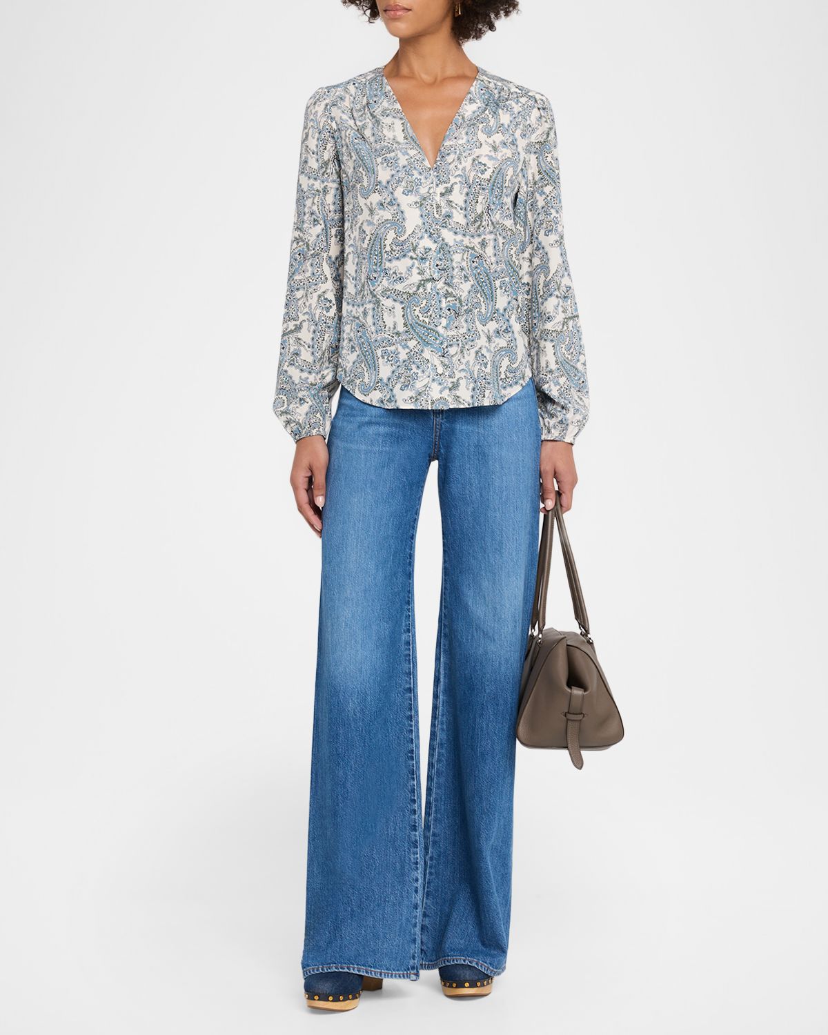 Veronica Beard Farah Paisley Long-Sleeve Blouse | Thumbnail 2 Veronica Beard Farah Paisley Long-Sleeve Blouse | Thumbnail 2