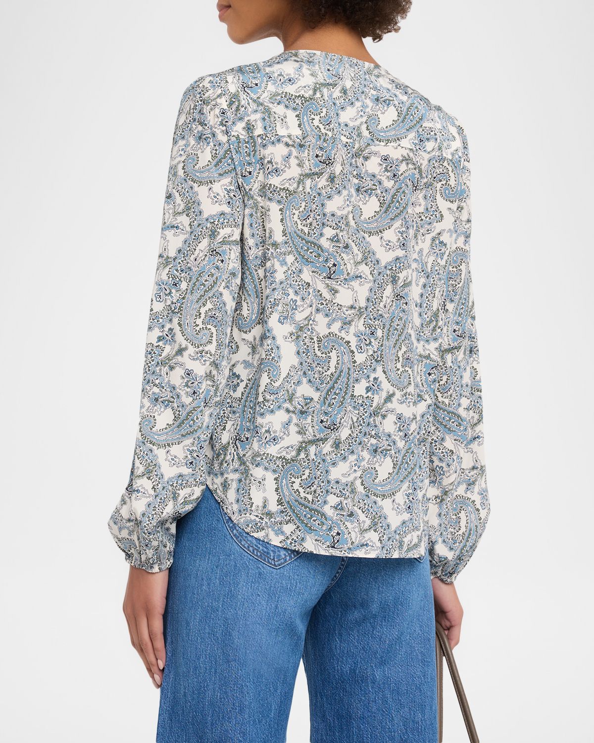 Veronica Beard Farah Paisley Long-Sleeve Blouse | Thumbnail 3 Veronica Beard Farah Paisley Long-Sleeve Blouse | Thumbnail 3