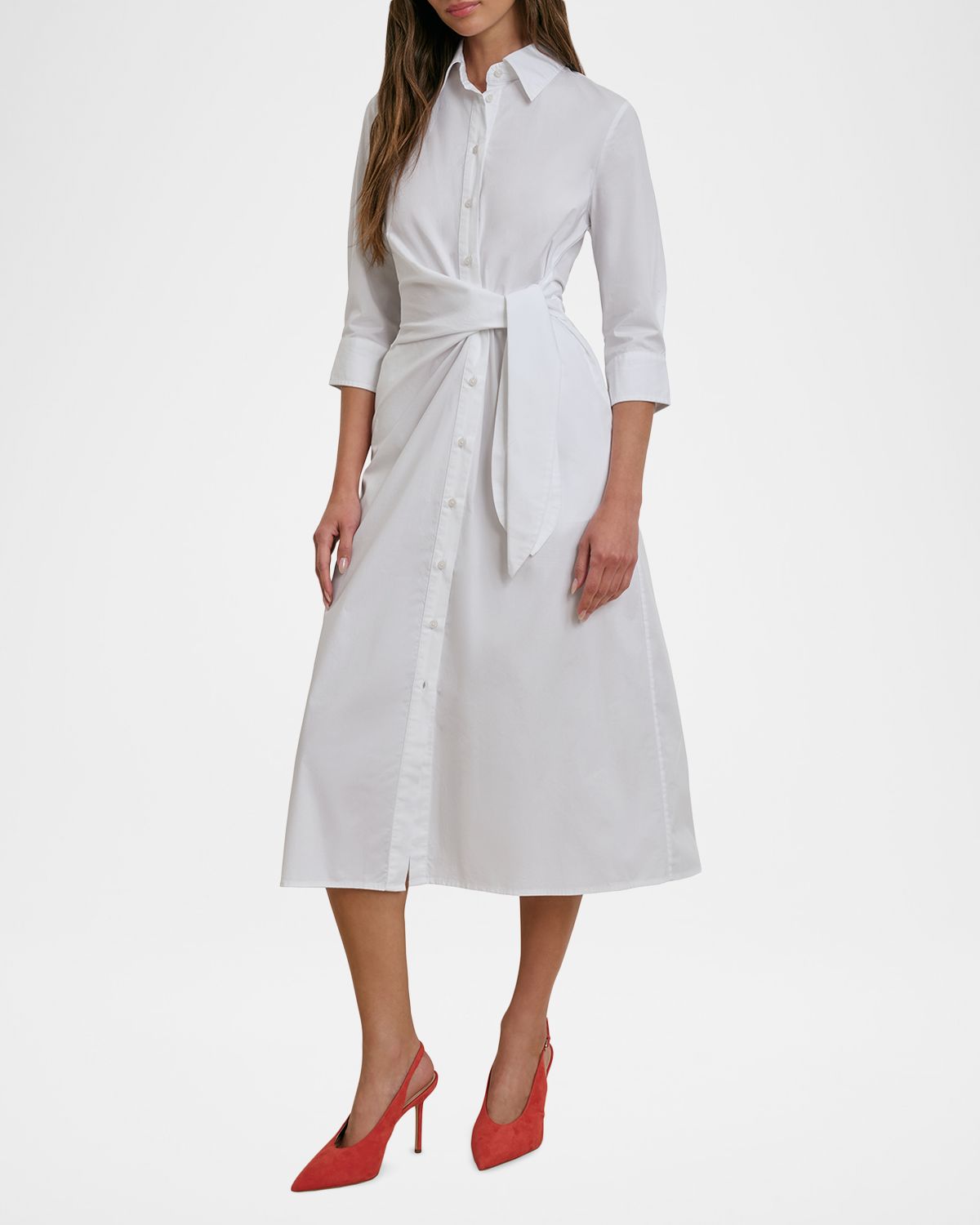 Favorite Daughter The Well Mannered Stretch Cotton Midi Dress | Thumbnail 2