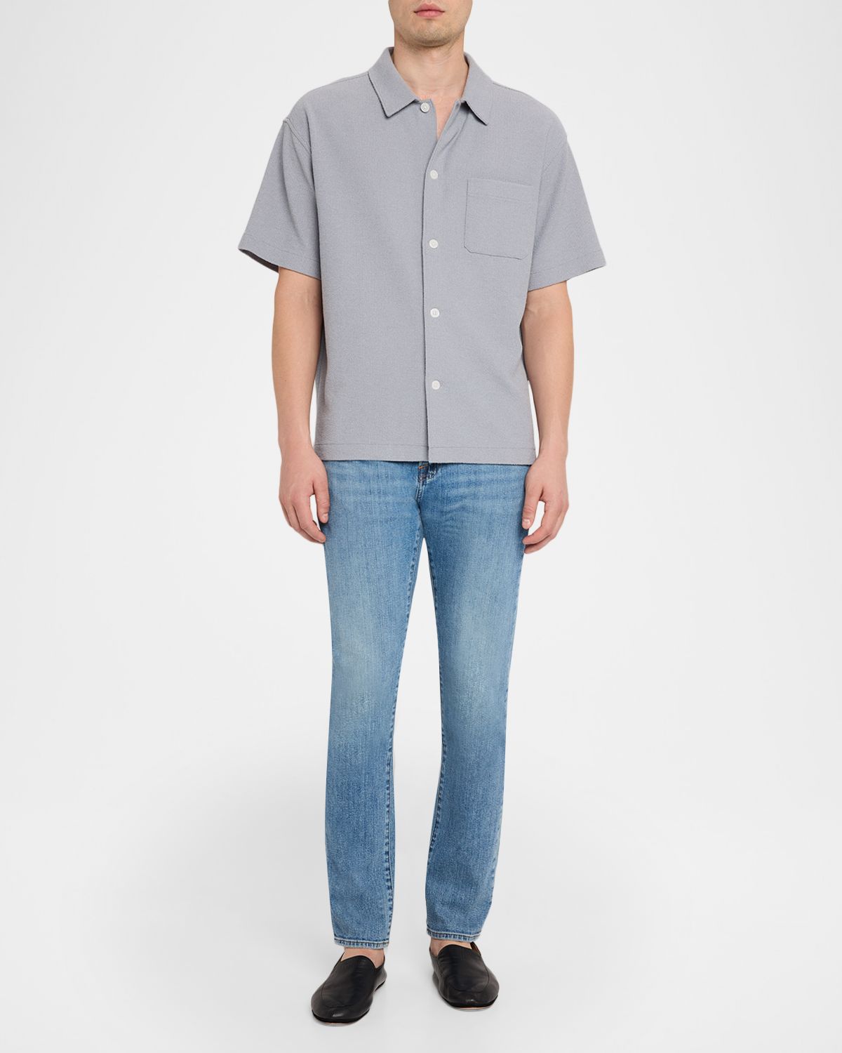 FRAME Men 's Drop Shoulder Cotton-Blend Shirt | Thumbnail 2 FRAME Men 's Drop Shoulder Cotton-Blend Shirt | Thumbnail 2