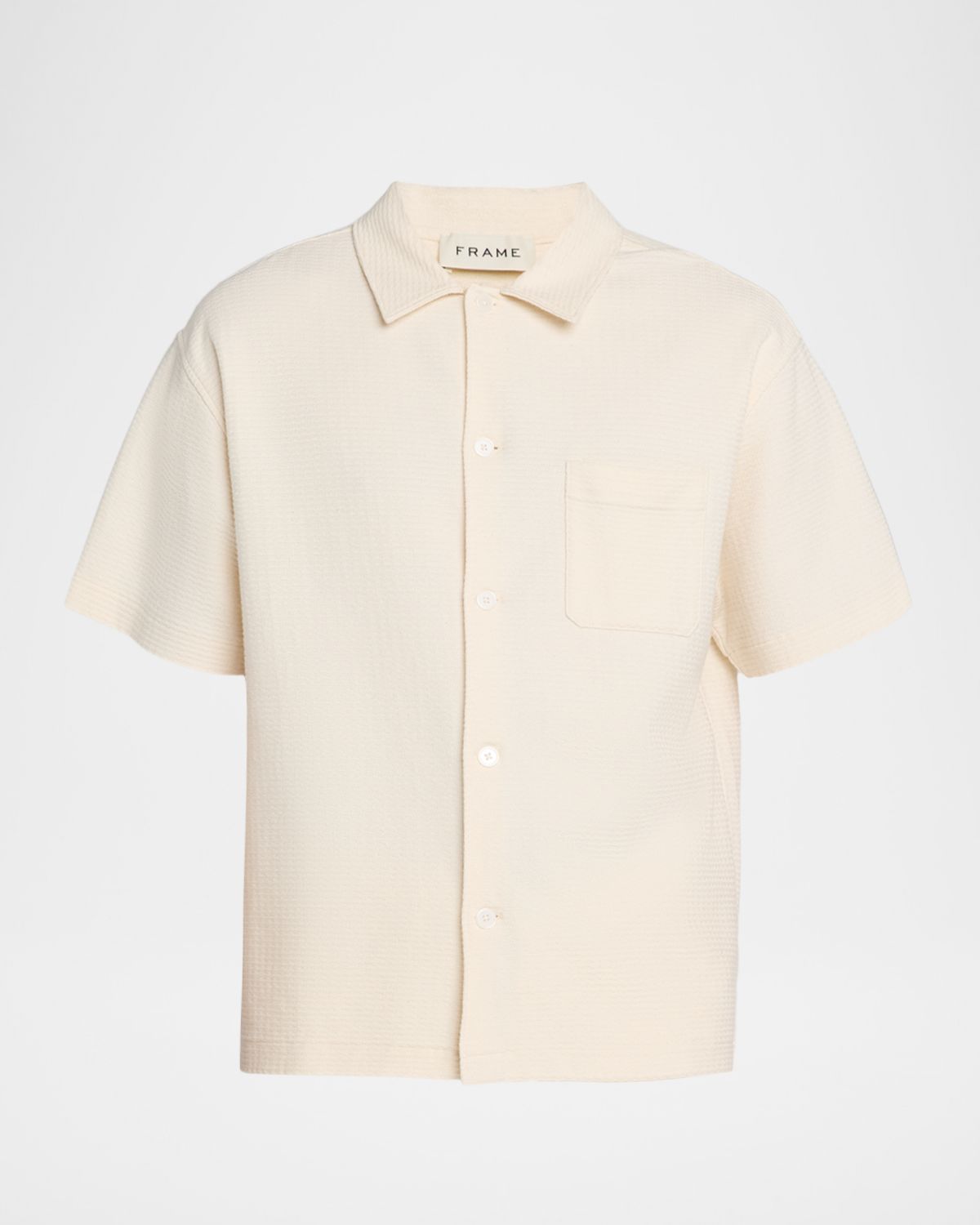 FRAME Men 's Jacquard Cotton Short-Sleeve Shirt