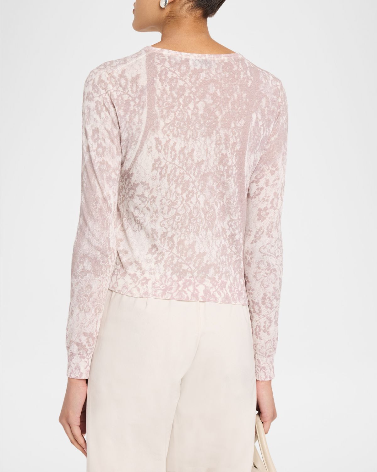 Vince Floral Knit Cardigan | Thumbnail 3 Vince Floral Knit Cardigan | Thumbnail 3