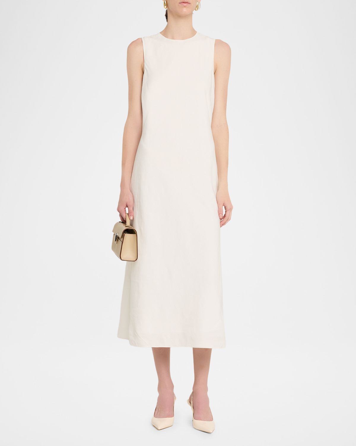 Vince Bias Linen Midi Dress | Thumbnail 2