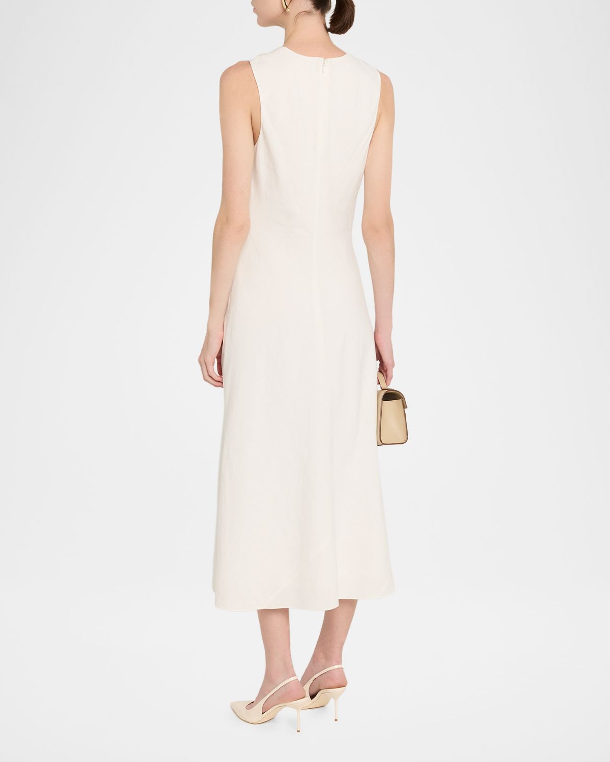 Vince Bias Linen Midi Dress | Thumbnail 3