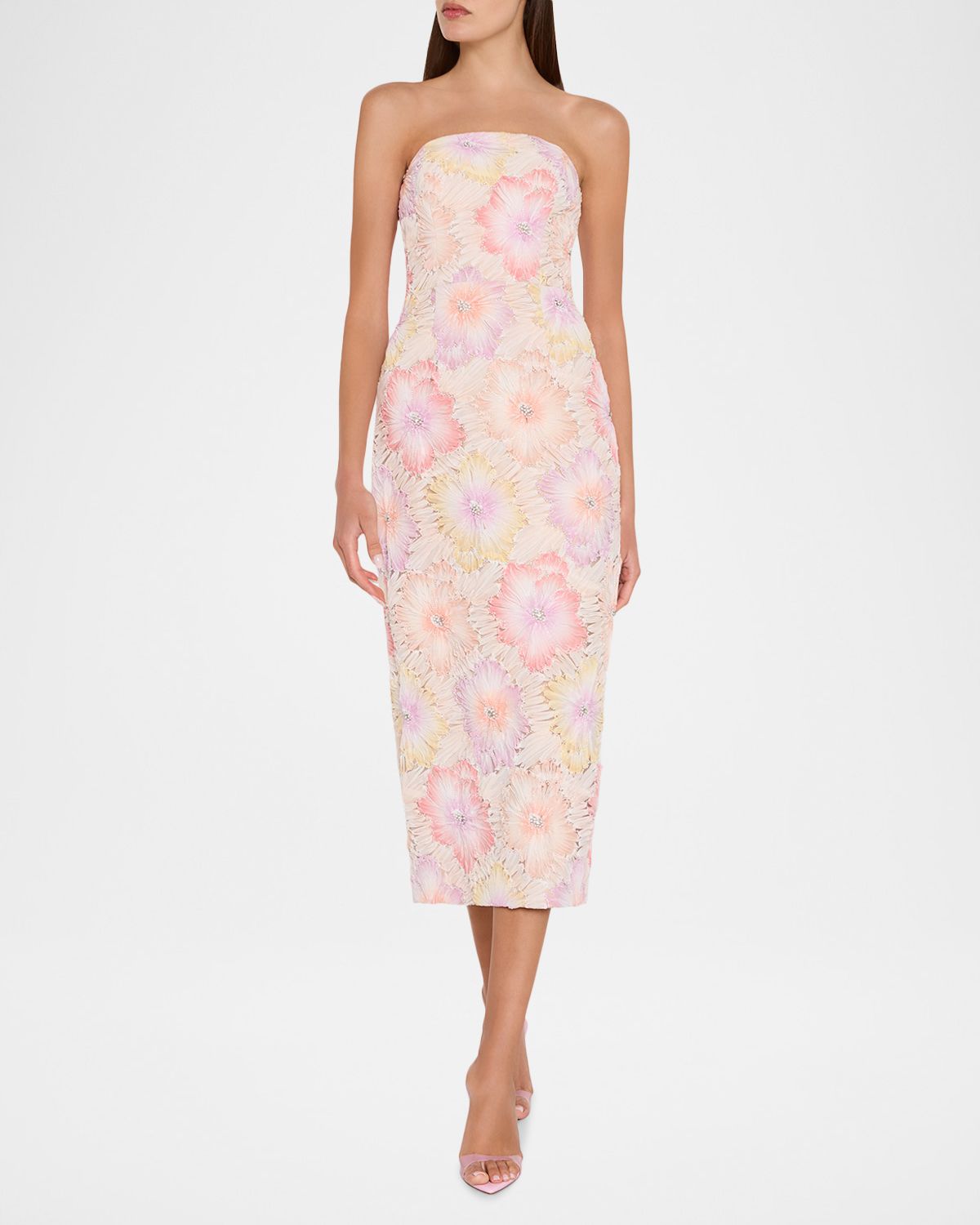 Milly Kait Floral Embroidered Midi Dress | Thumbnail 4 Milly Kait Floral Embroidered Midi Dress | Thumbnail 4