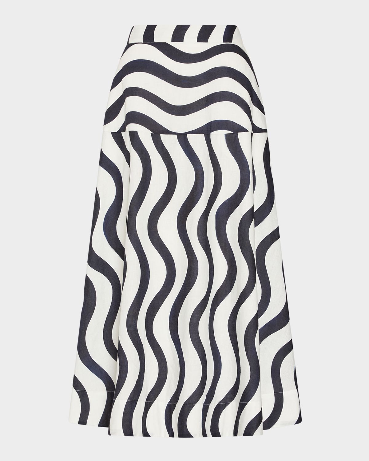 Milly lona Printed Midi Skirt
