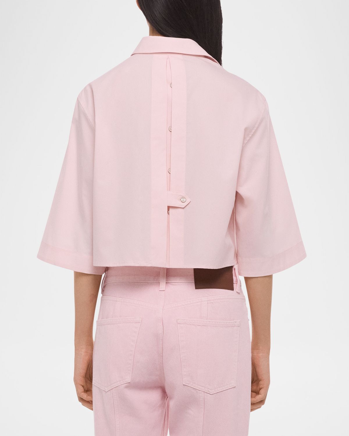 Helmut Lang Cropped Poplin Trench Shirt | Thumbnail 3 Helmut Lang Cropped Poplin Trench Shirt | Thumbnail 3