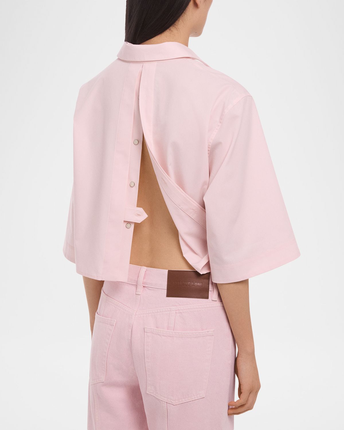 Helmut Lang Cropped Poplin Trench Shirt | Thumbnail 6 Helmut Lang Cropped Poplin Trench Shirt | Thumbnail 6