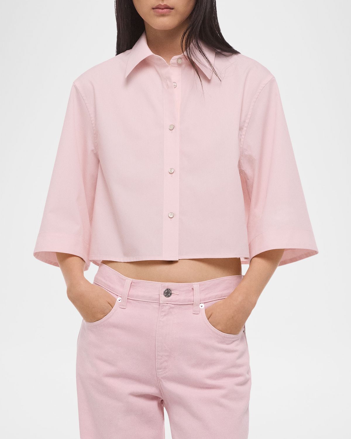 Helmut Lang Cropped Poplin Trench Shirt | Thumbnail 8 Helmut Lang Cropped Poplin Trench Shirt | Thumbnail 8