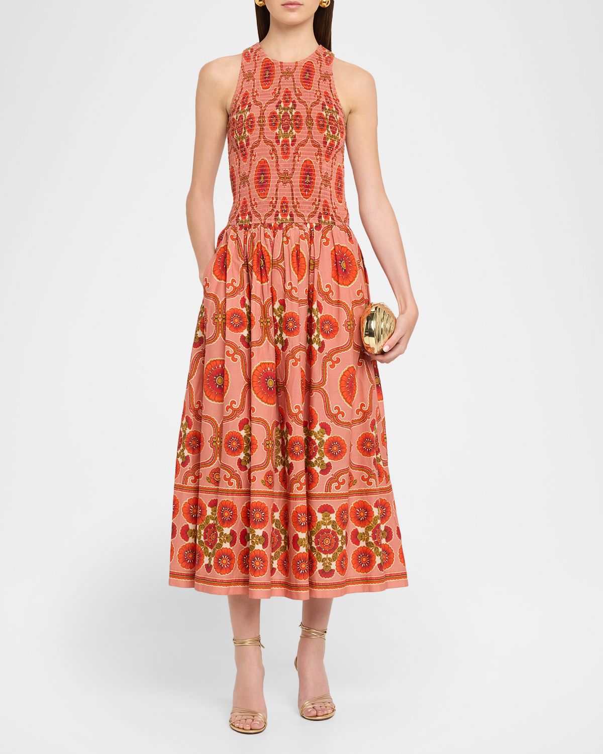 Cara Cara Leandra Printed Cotton Midi Dress | Thumbnail 4 Cara Cara Leandra Printed Cotton Midi Dress | Thumbnail 4
