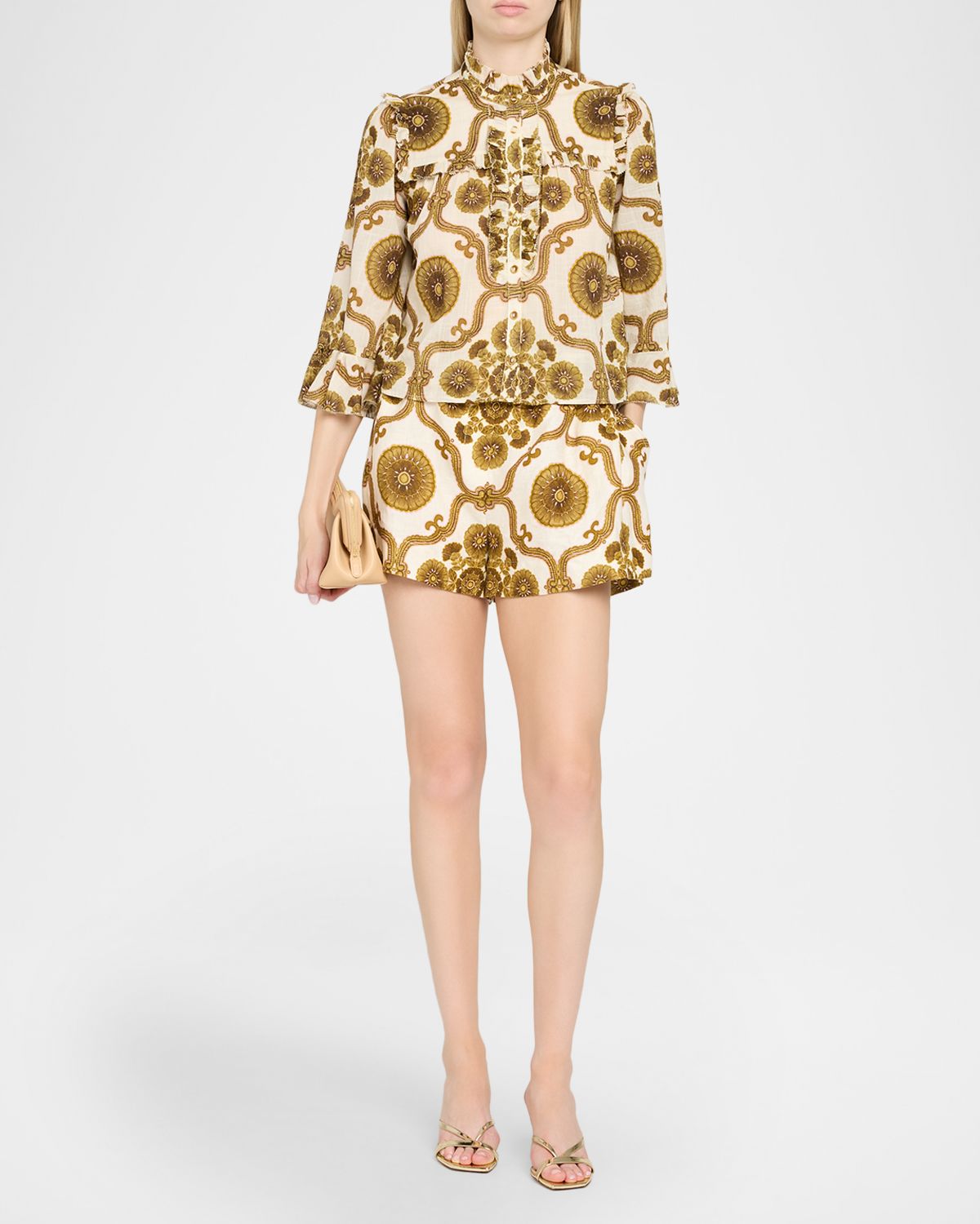 Cara Cara Bosco Belted Linen Shorts | Thumbnail 2 Cara Cara Bosco Belted Linen Shorts | Thumbnail 2