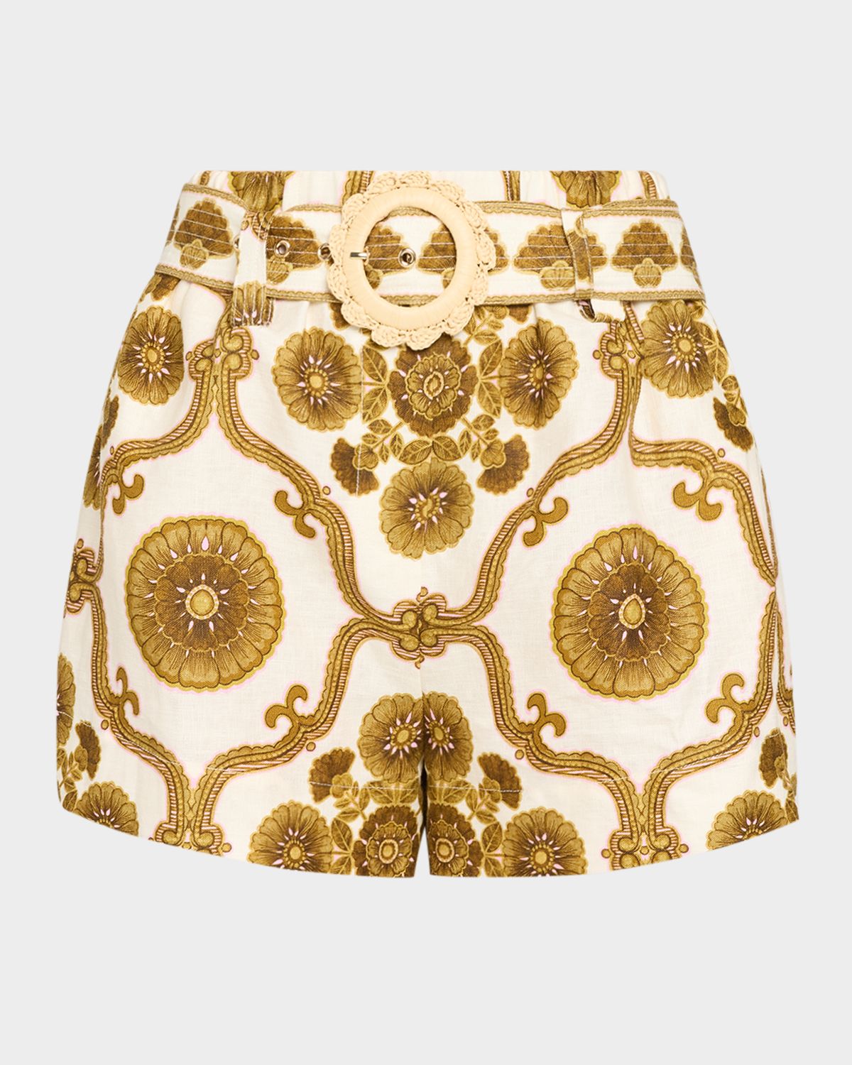 Cara Cara Bosco Belted Linen Shorts