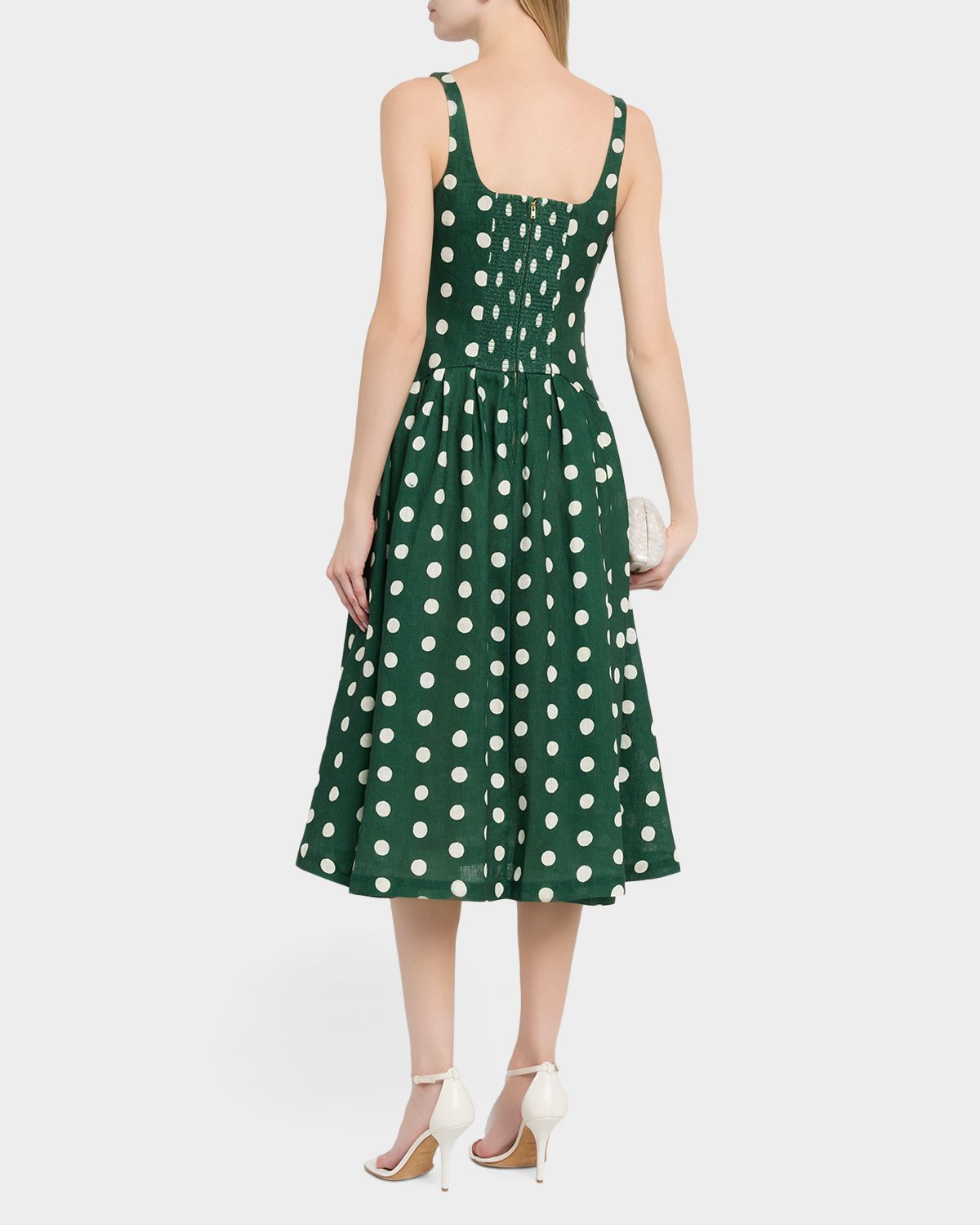 Cara Cara Regio Dropped-Waist Linen Midi Dress | Thumbnail 3 Cara Cara Regio Dropped-Waist Linen Midi Dress | Thumbnail 3