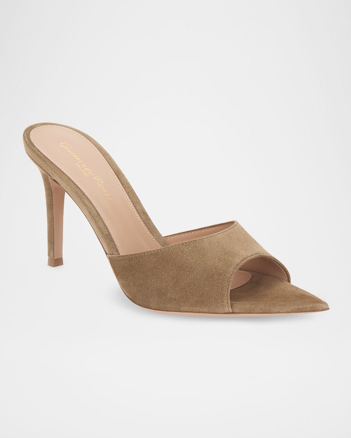 Gianvito Rossi 85mm Elle Suede Mule Pumps | Thumbnail 6