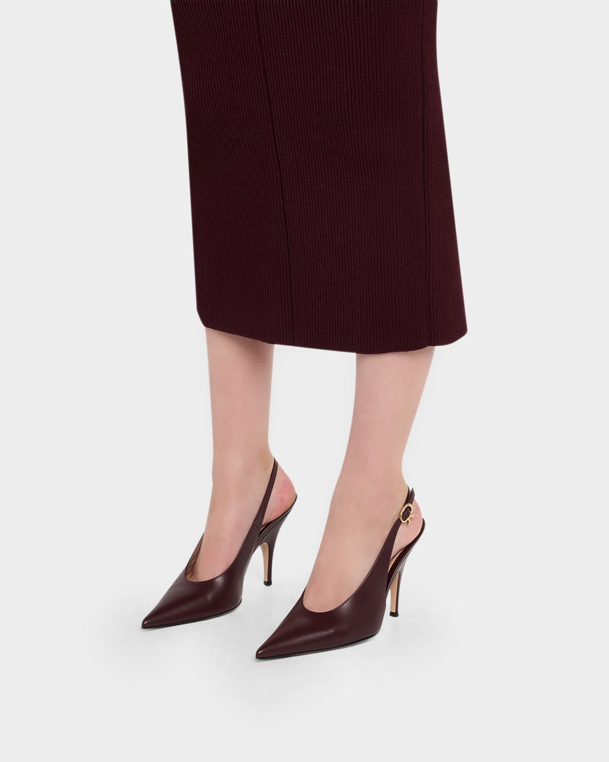 Gianvito Rossi 95mm Sofia Leather Slingback Pumps | Thumbnail 6 Gianvito Rossi 95mm Sofia Leather Slingback Pumps | Thumbnail 6