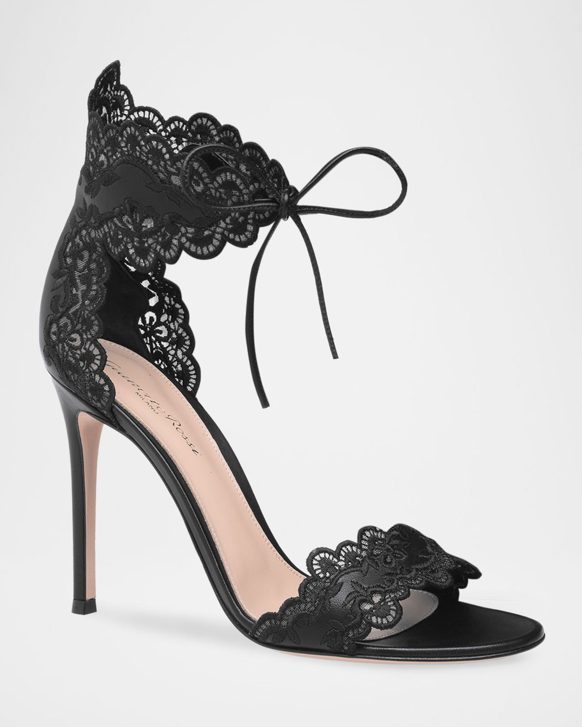 Gianvito Rossi 5mm Evie Embroidered Leather Ankle-Tie Sandals | Thumbnail 4 Gianvito Rossi 5mm Evie Embroidered Leather Ankle-Tie Sandals | Thumbnail 4