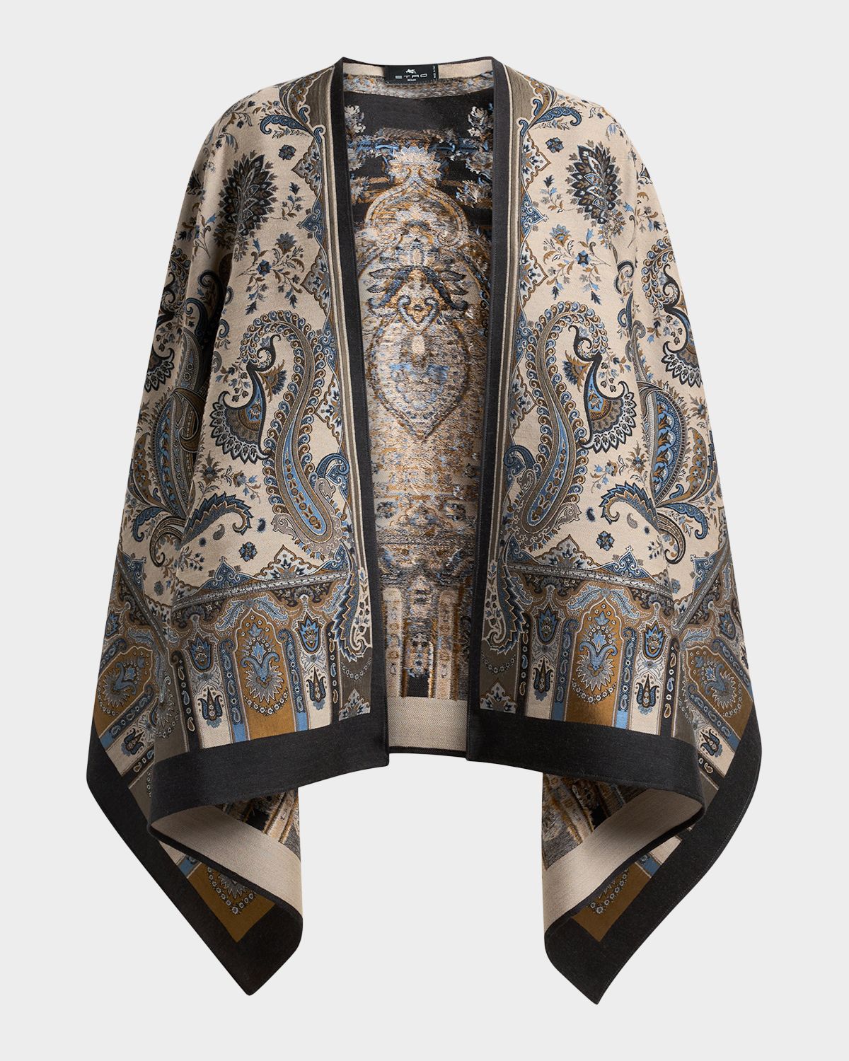 Etro Paisley Wool-Blend Cape