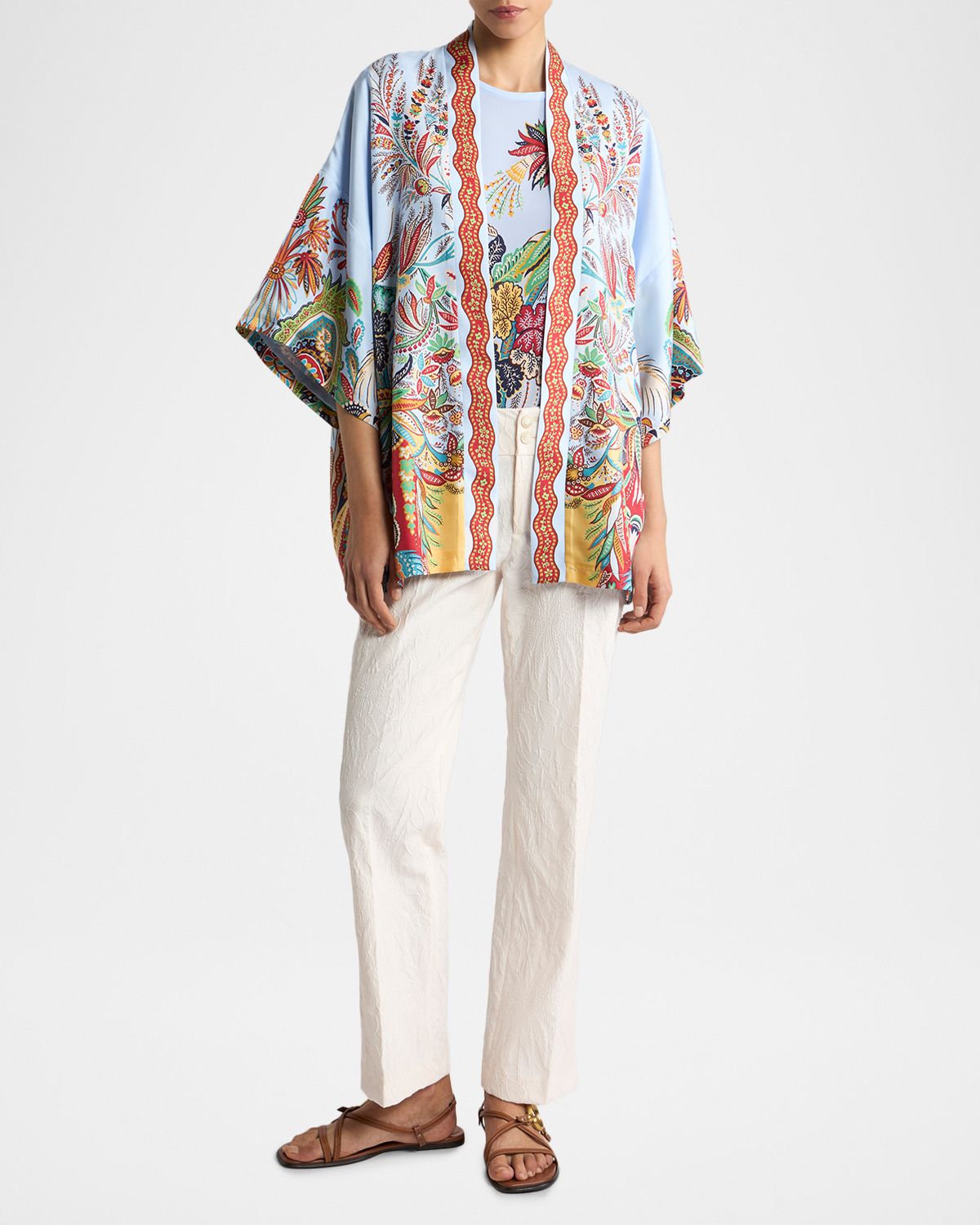 Etro Kesa Multicolor Silk Kaftan Jacket | Thumbnail 5 Etro Kesa Multicolor Silk Kaftan Jacket | Thumbnail 5