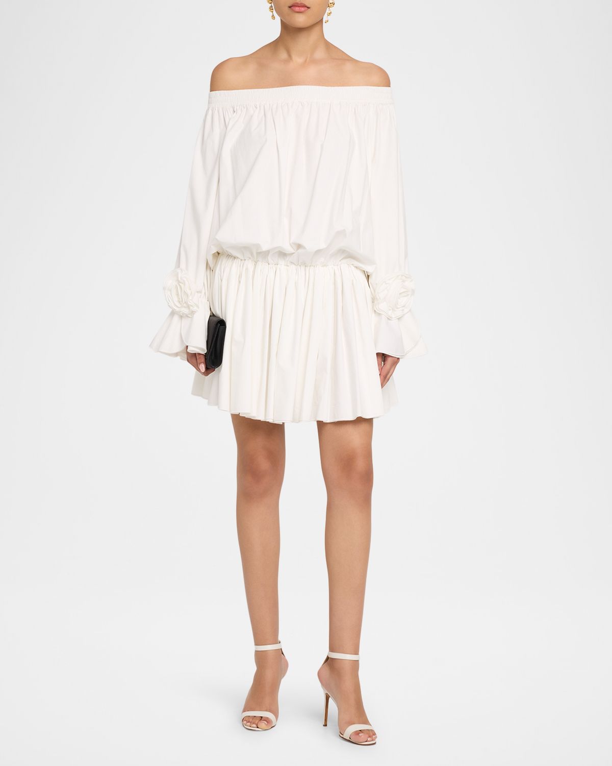 Essentiel Antwerp Cotton Off-The-Shoulder Mini Dress | Thumbnail 4 Essentiel Antwerp Cotton Off-The-Shoulder Mini Dress | Thumbnail 4