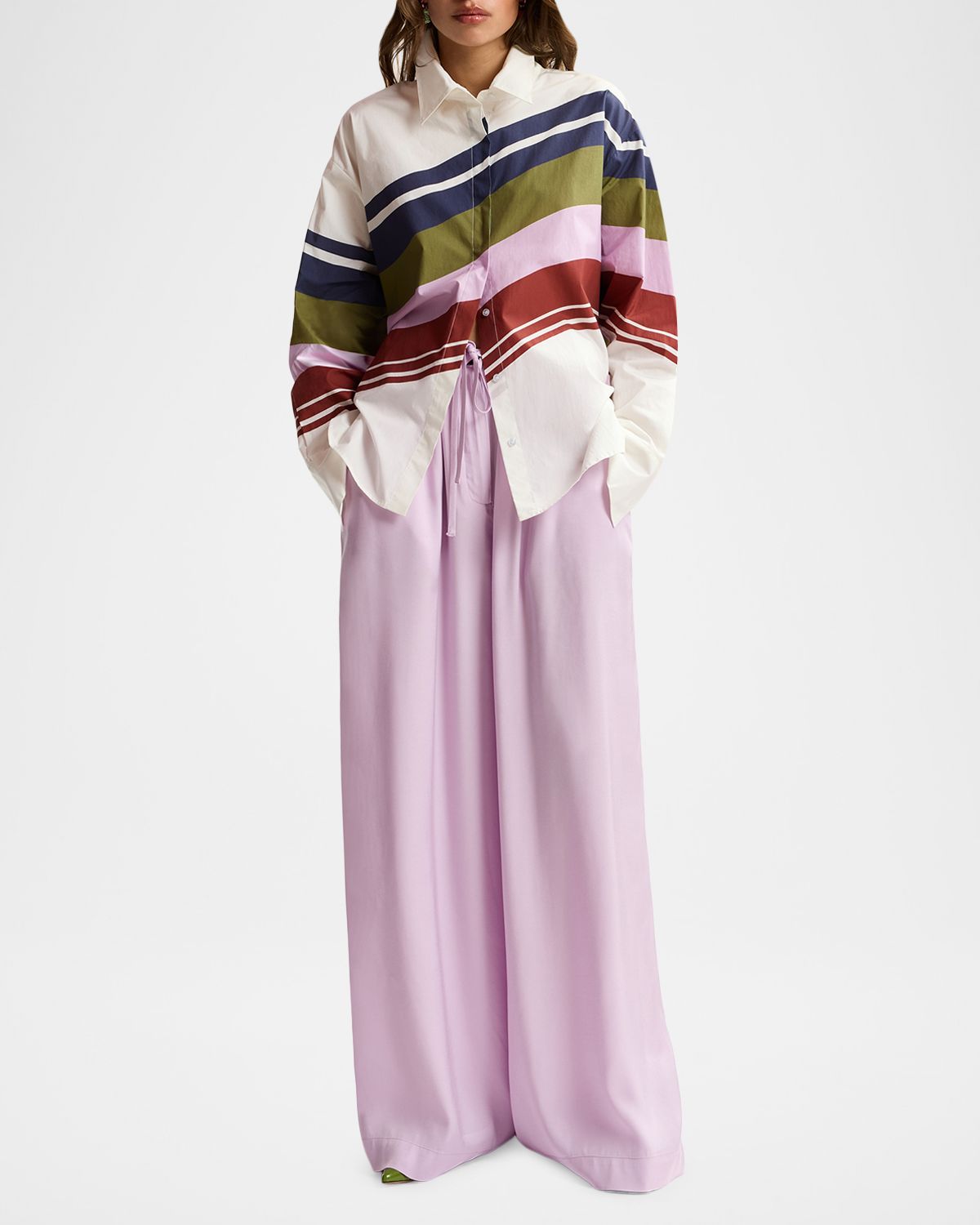 Essentiel Antwerp Stripe Oversized Boxy Shirt | Thumbnail 5