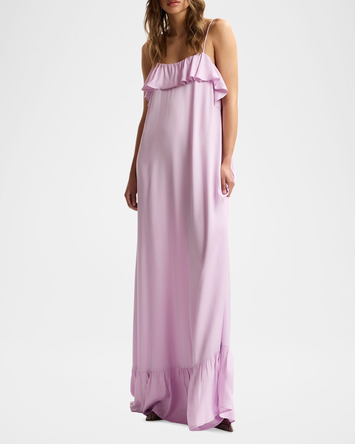 Essentiel Antwerp Ruffled Back-Tie Maxi Dress | Thumbnail 4 Essentiel Antwerp Ruffled Back-Tie Maxi Dress | Thumbnail 4