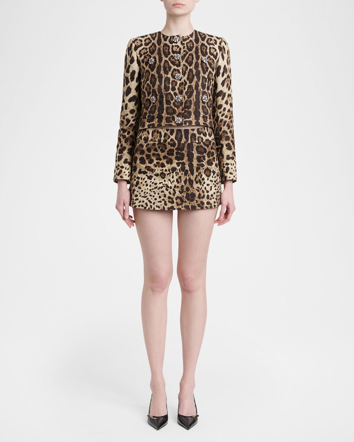 Dolce & Gabbana Leopard Brocade Mini Skirt | Thumbnail 5