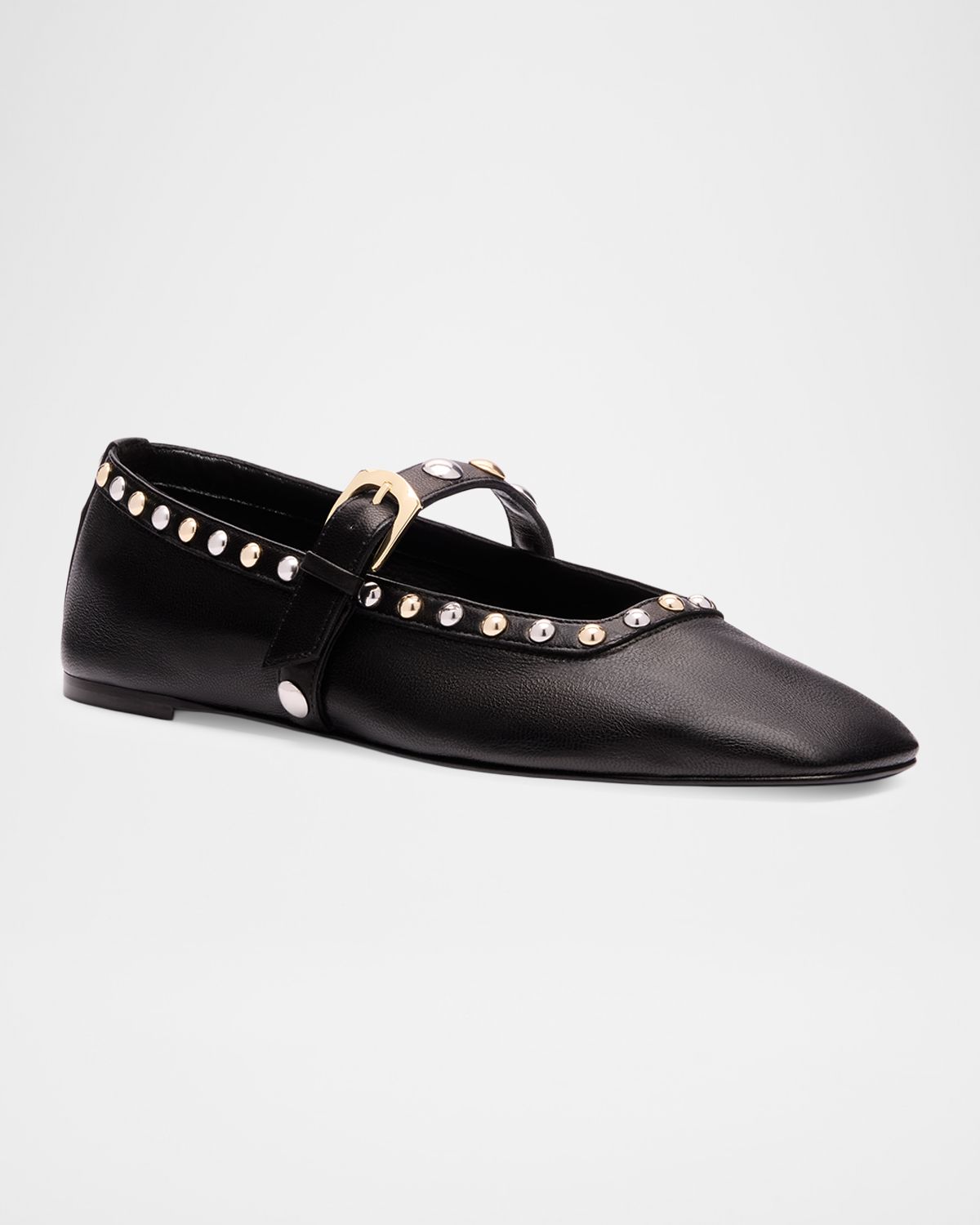 Stuart Weitzman Perry Studded Leather Mary Jane Ballerina Flats | Thumbnail 5 Stuart Weitzman Perry Studded Leather Mary Jane Ballerina Flats | Thumbnail 5