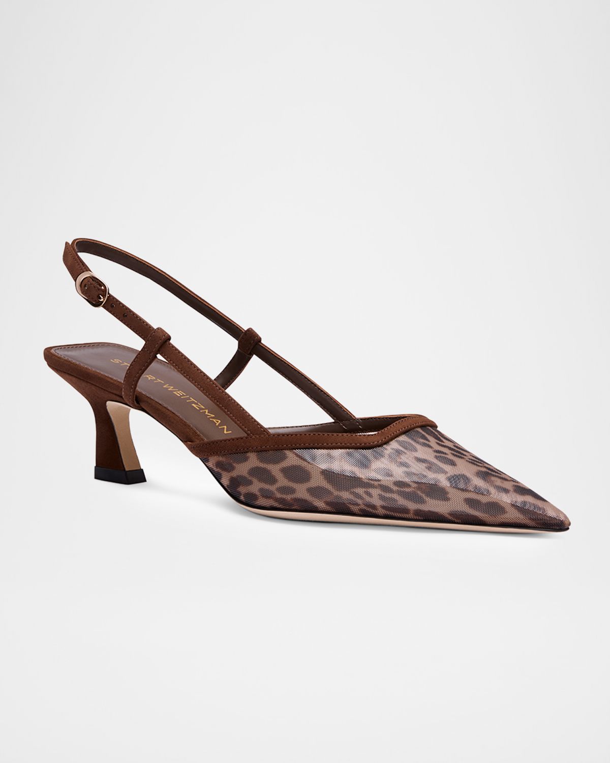Stuart Weitzman 50mm Vinnie Leopard Mesh Slingback Pumps | Thumbnail 5 Stuart Weitzman 50mm Vinnie Leopard Mesh Slingback Pumps | Thumbnail 5